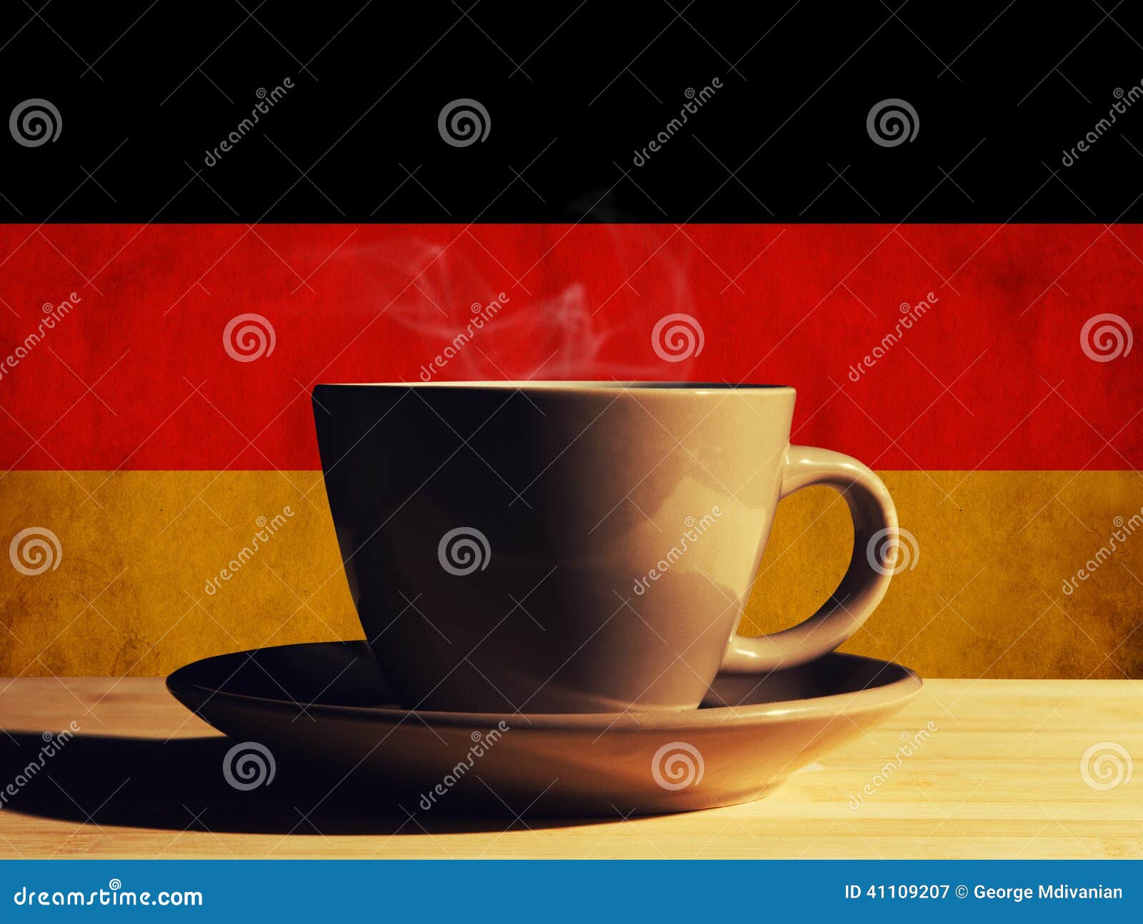 Hot drink with Germany flag