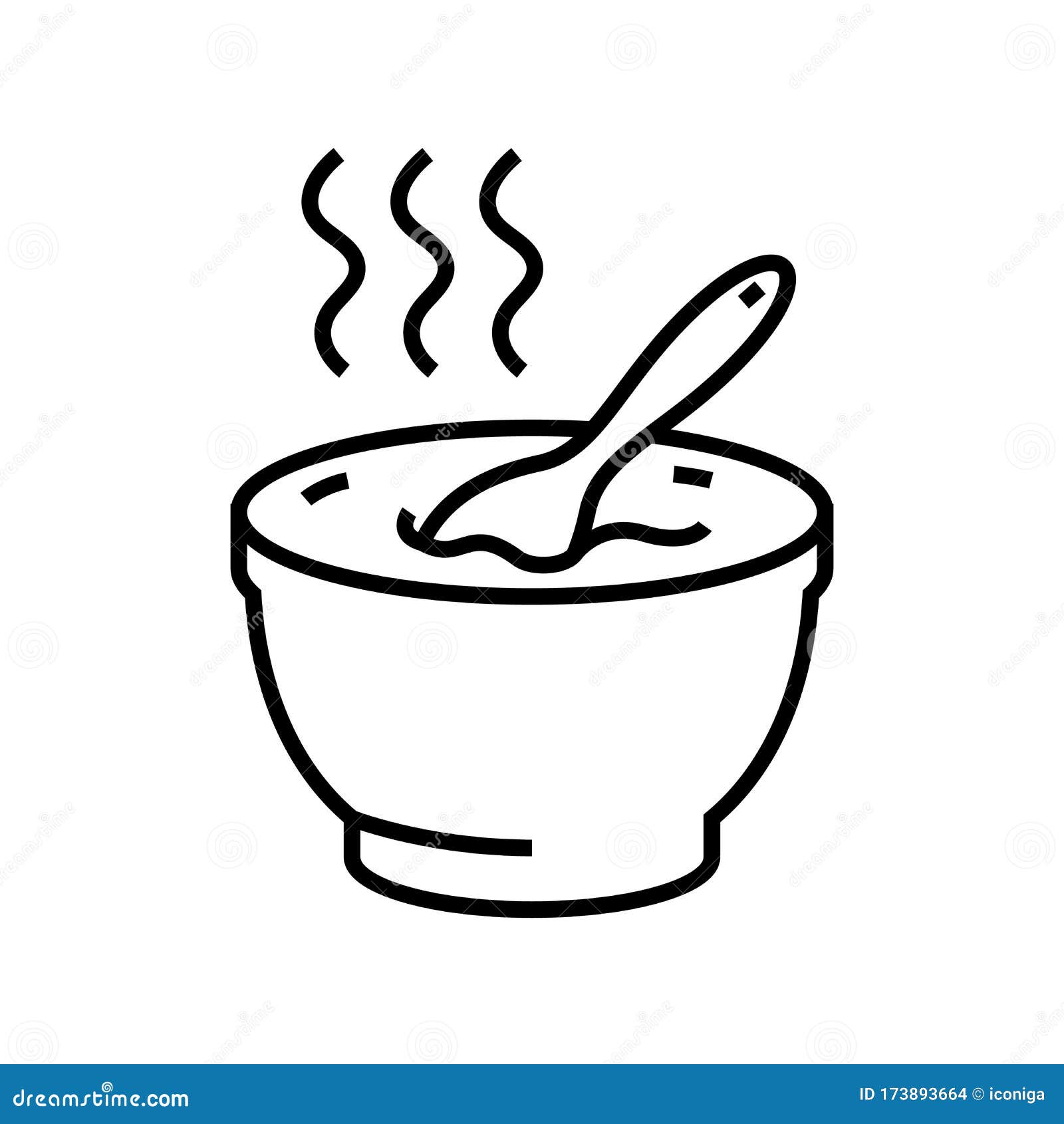 Hot Eat Line Icon, Concept Sign, Outline Vector Illustration, Linear ...