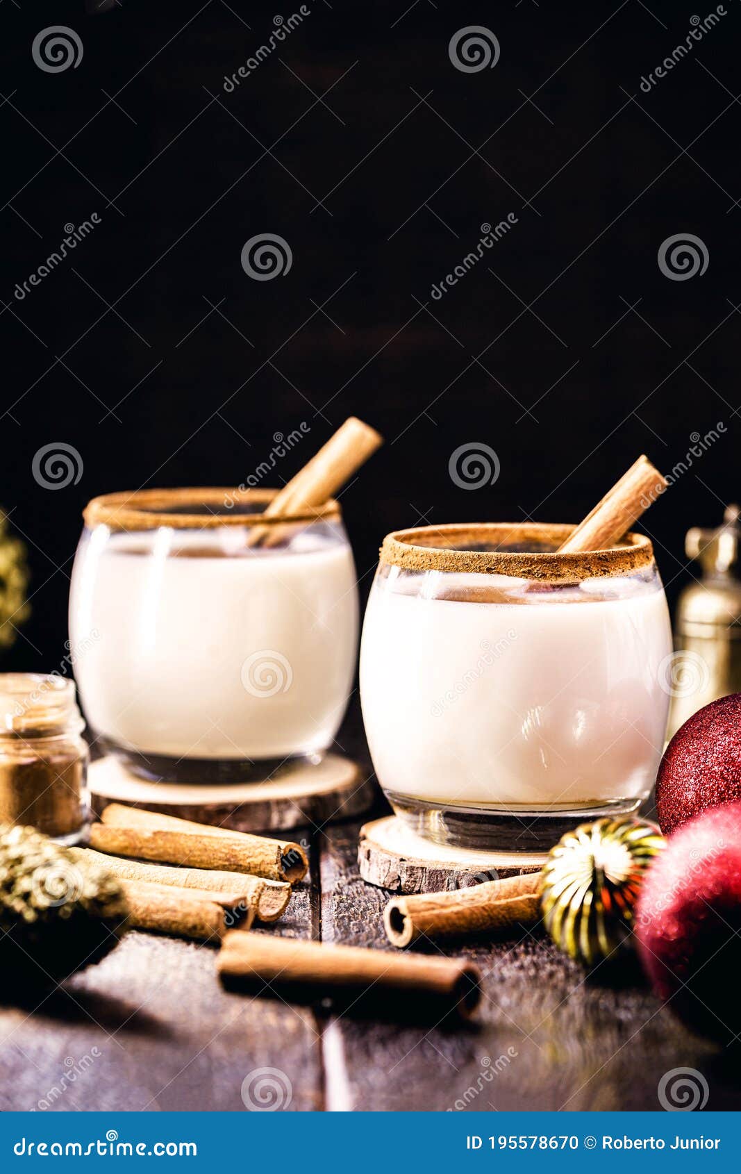 hot eggnog typical of christmas, made at home all over the world, based on eggs and alcohol. called eggnog, auld man`s milk, milk