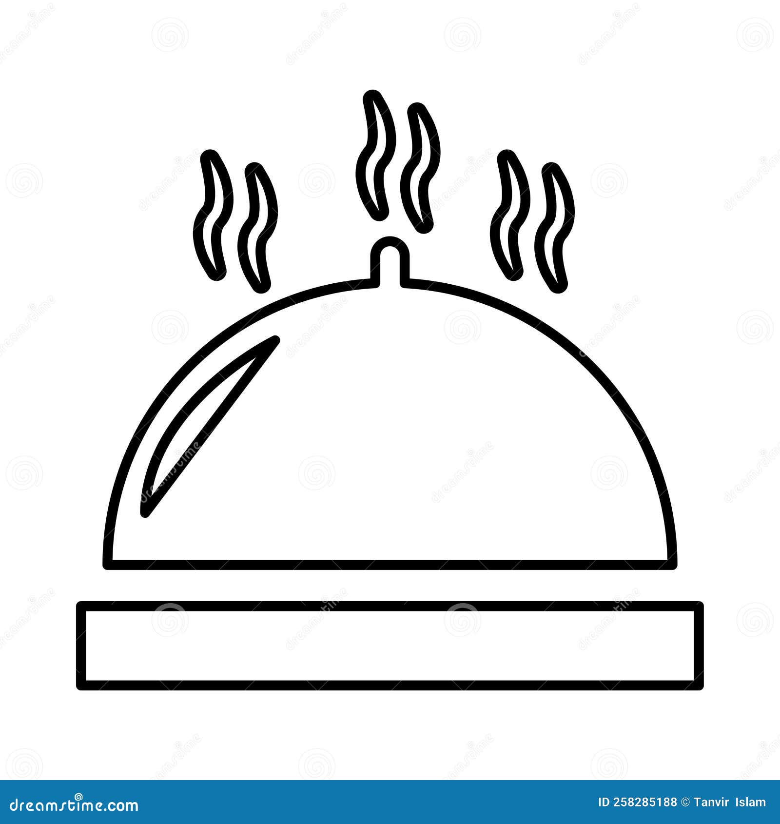 Hot Food Dish Icon stock vector. Illustration of meticulously 258285188
