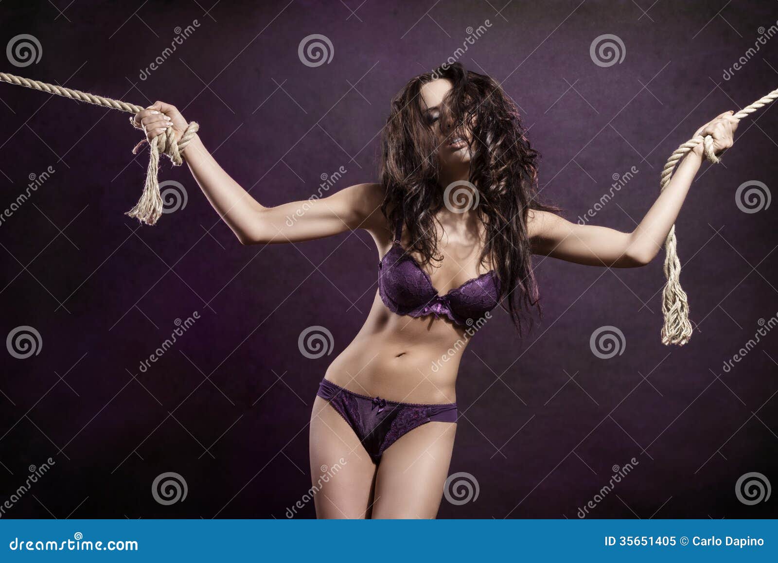 Hot Girl Tied By Rope Stock Image Image Of People Lady