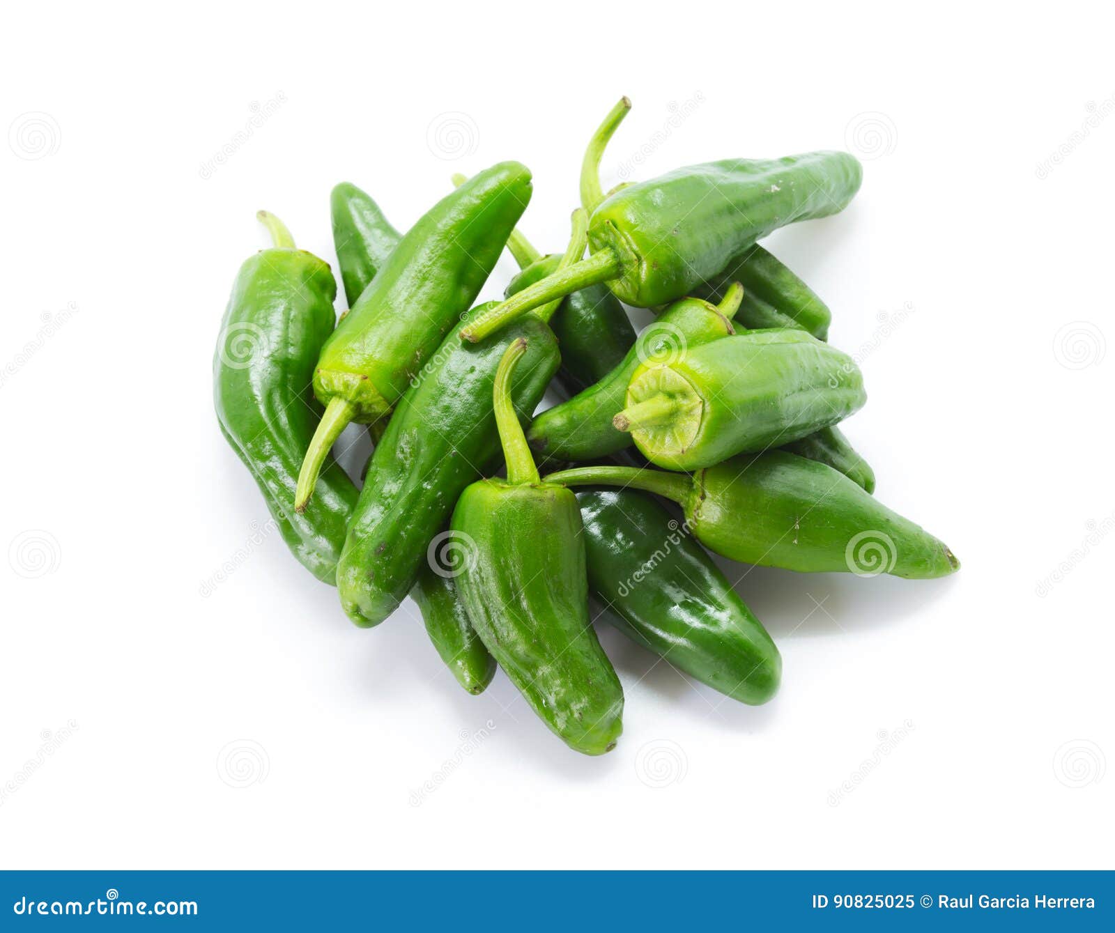 Hot Green Peppers Isolated on White. Stock Image Image of chilli