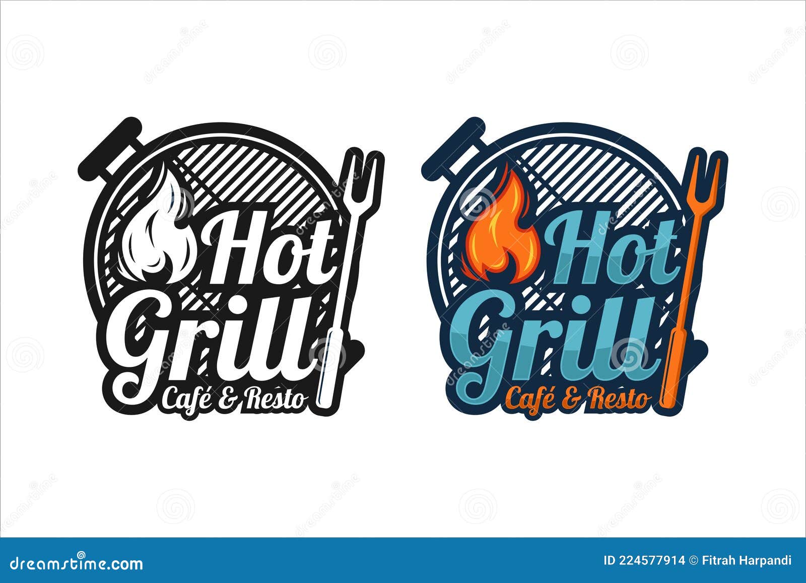 hot grill cafe and resto premium  logo