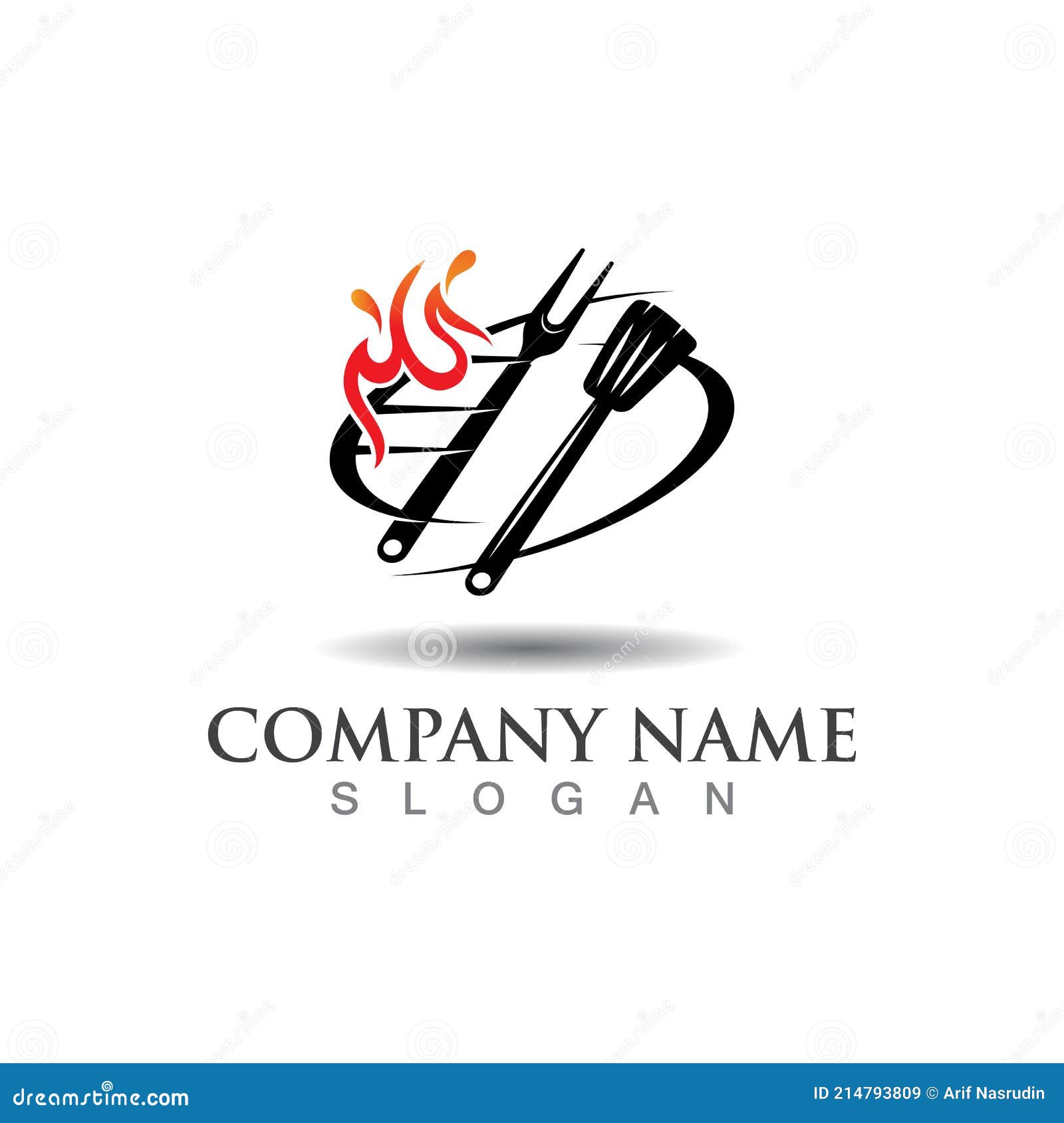 Hot Grill Logo Template for Business Restaurant Vector Design Creative