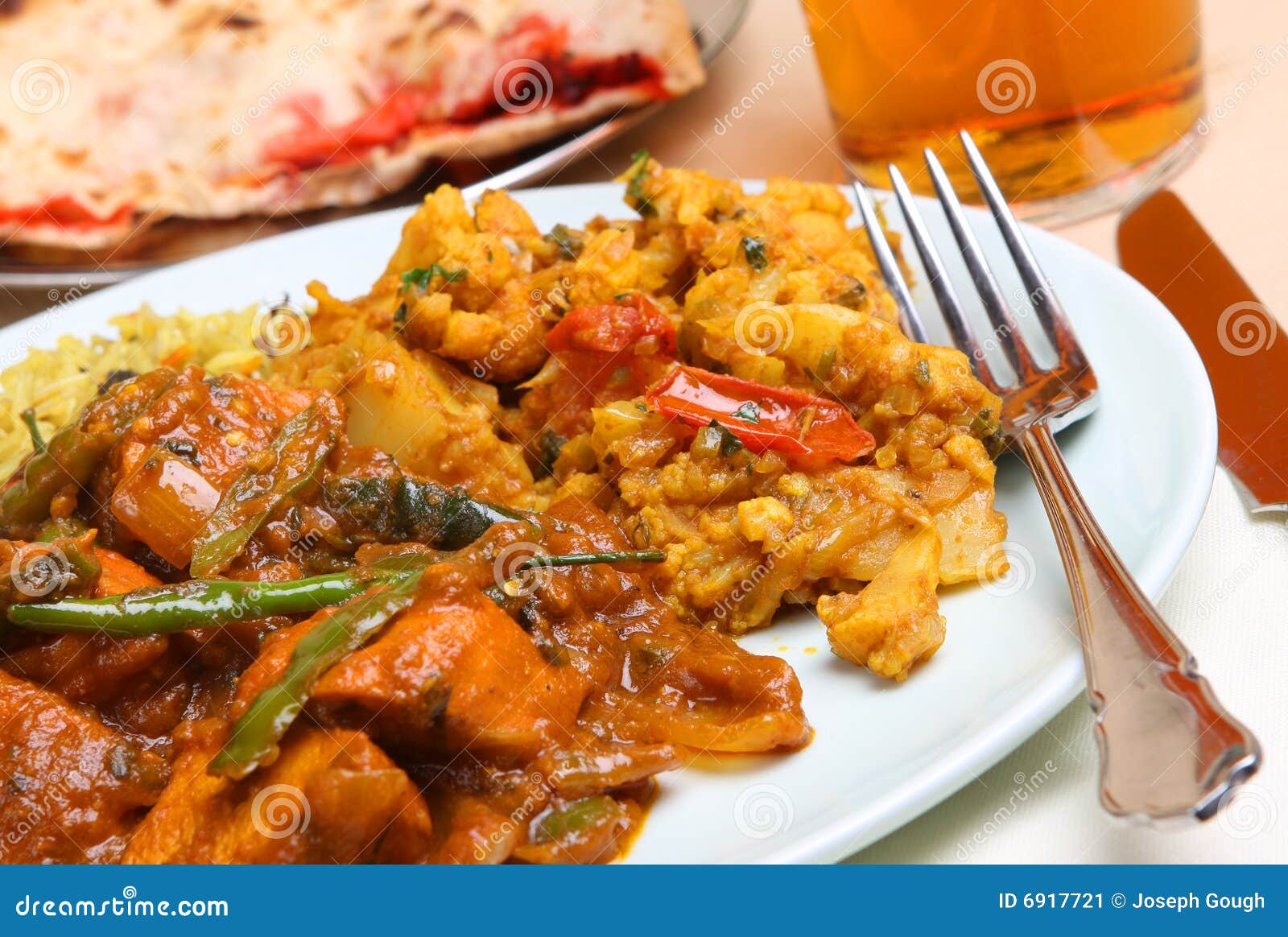 Hot Indian Curry Meal stock image. Image of dinner, pilau 6917721