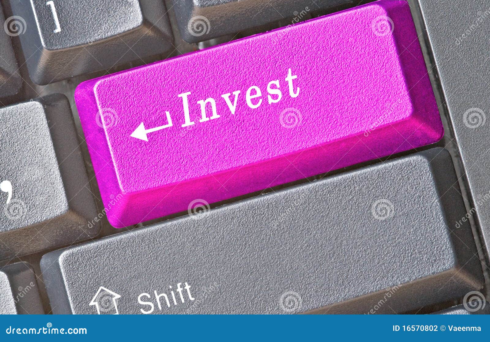 Hot key for investment stock photo. Image of close, wealth 16570802
