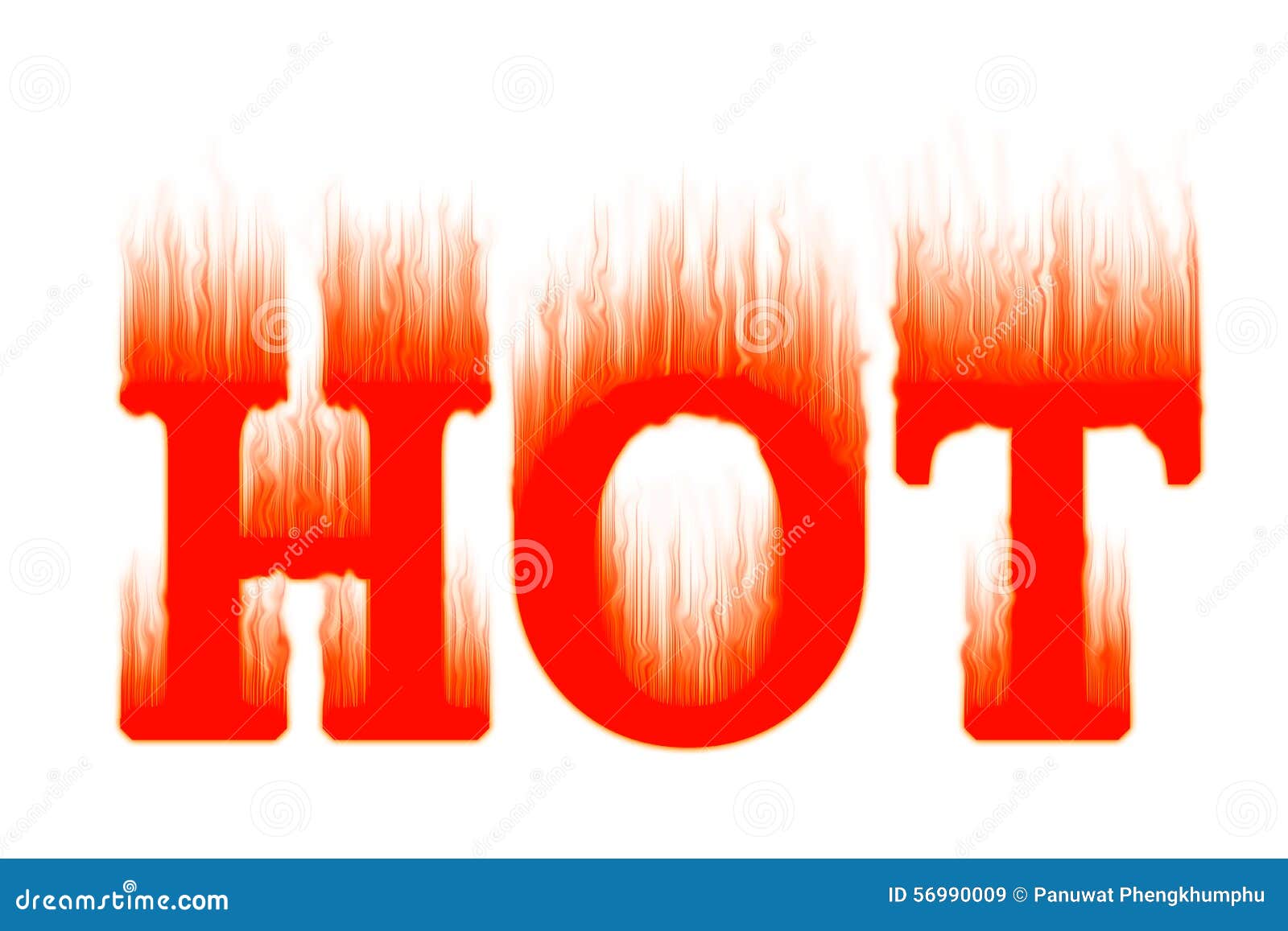 HOT Letters On Fire In Black BG Stock Illustration - Image: 56990009