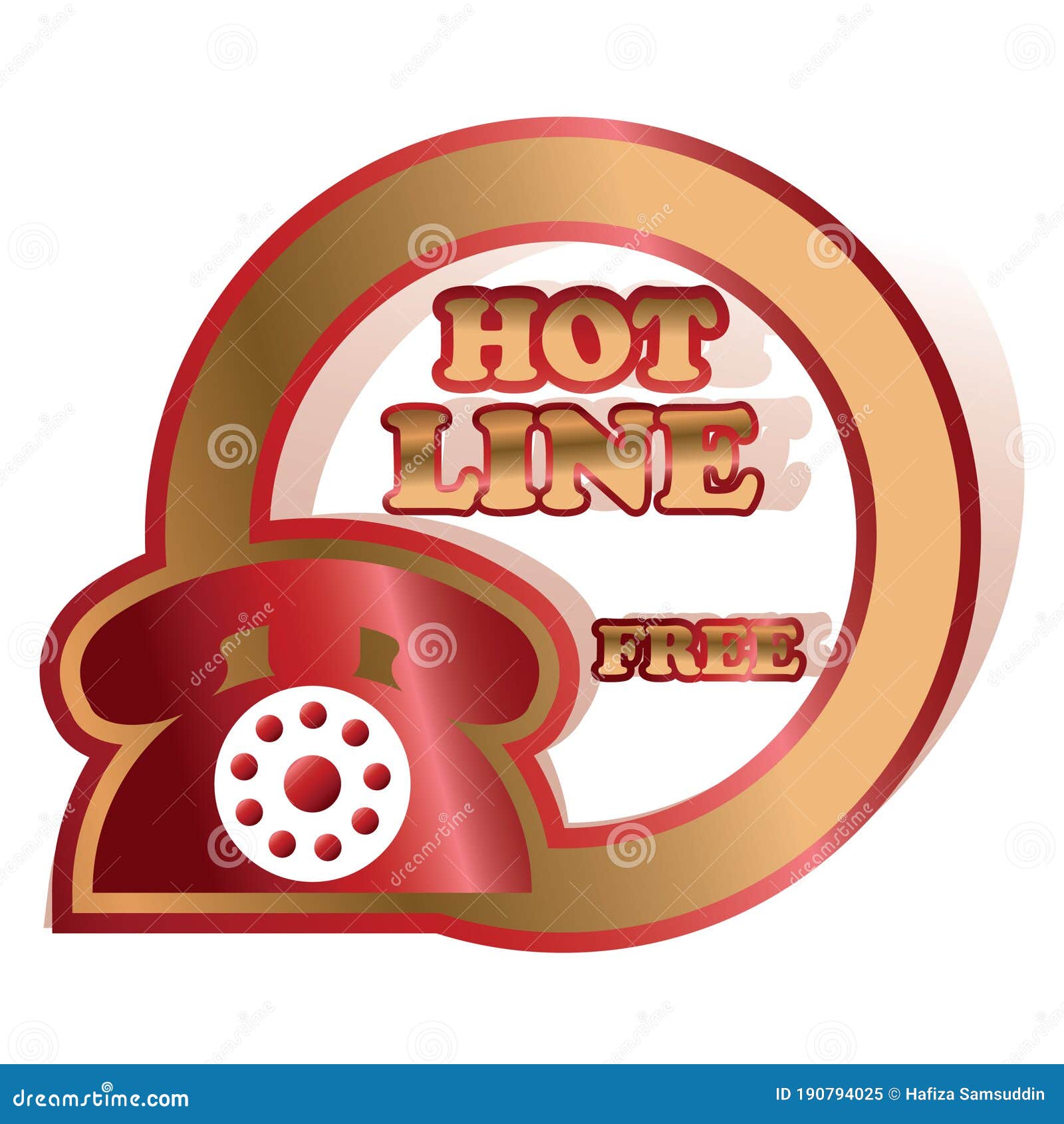 Hot Line Label. Vector Illustration Decorative Design Stock Vector ...