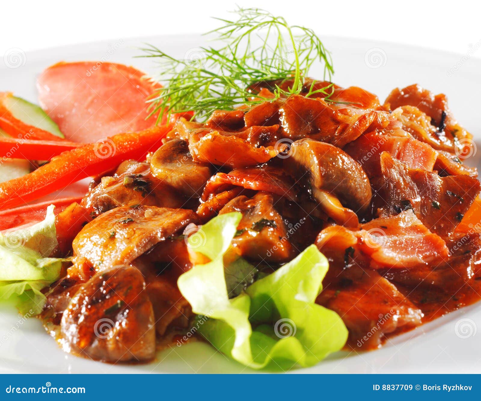 Hot Meat Dishes Beef & Mushroom Stew Stock Image Image of dish