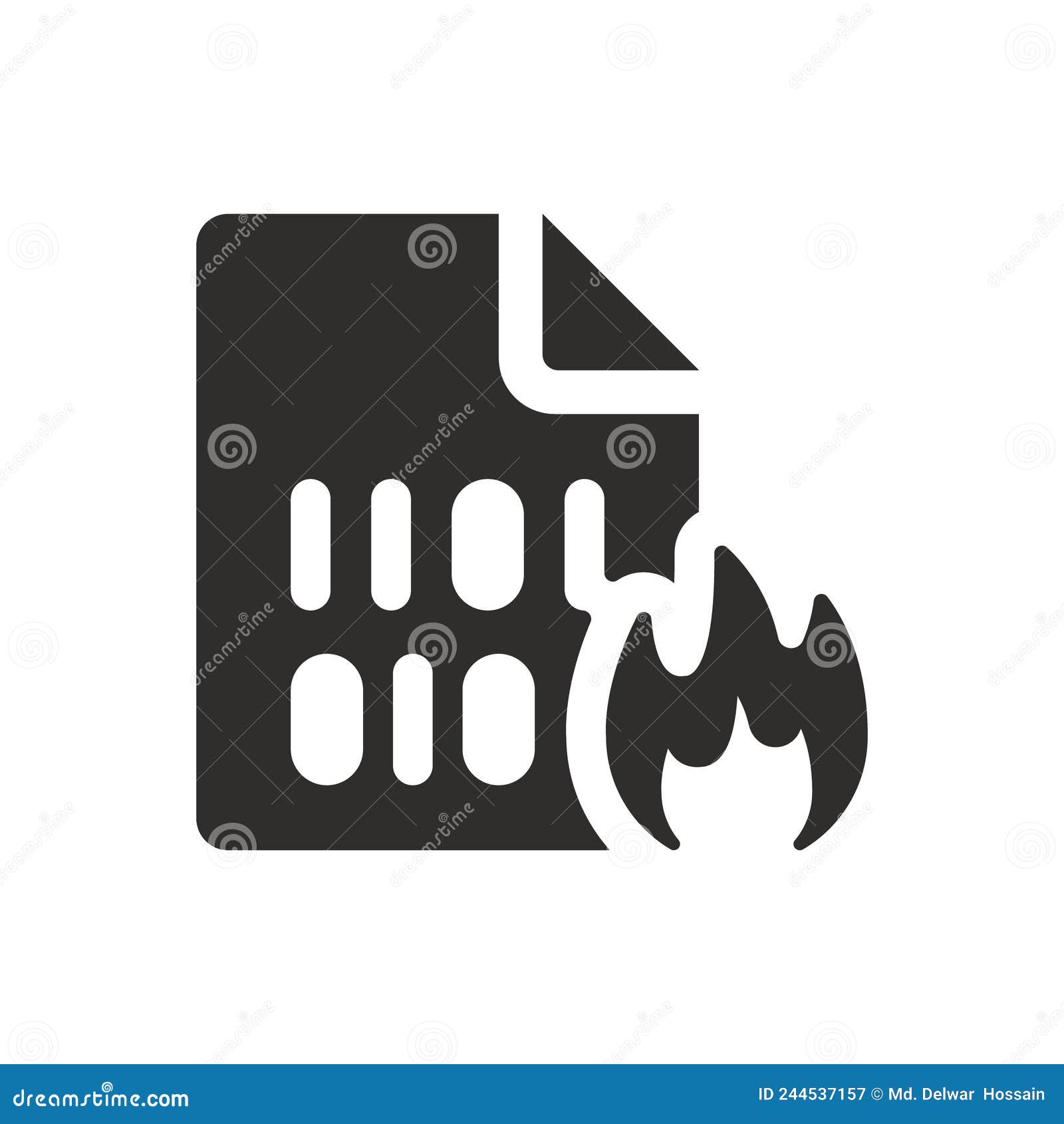Hot page icon stock vector. Illustration of sign, design 244537157