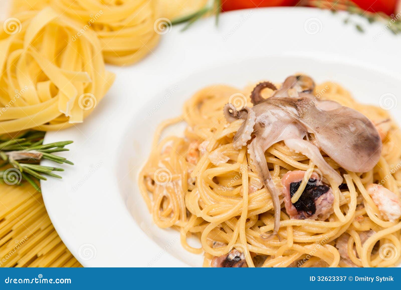 Hot Pasta with Garnish on Plate Stock Image Image of italy, dinner