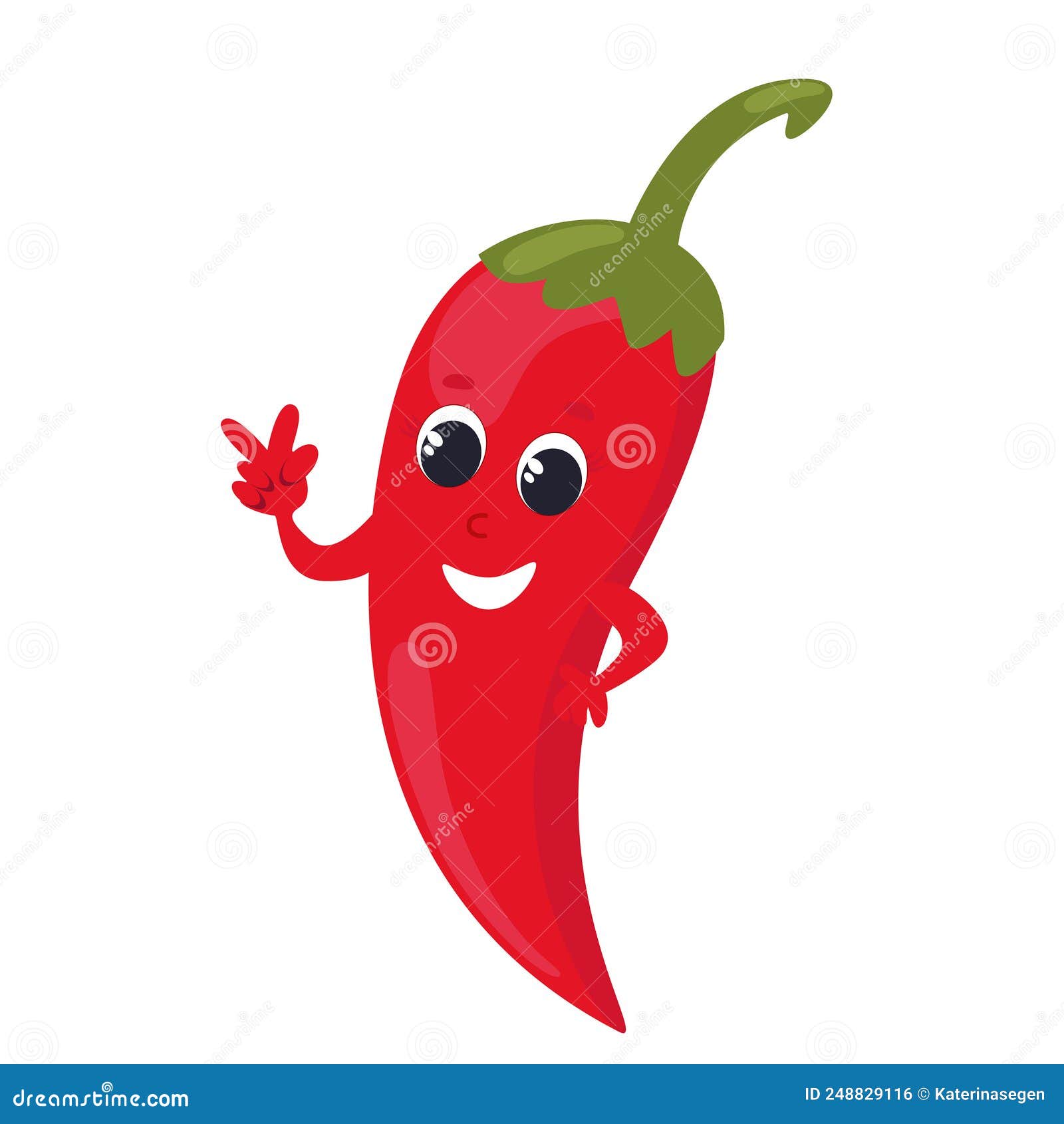 Hot Pepper Smiles. the Vegetable Has a Face, Eyes, Hands and is Happy.  Character Design in Cartoon Style. Stock Vector - Illustration of cute,  style: 248829116