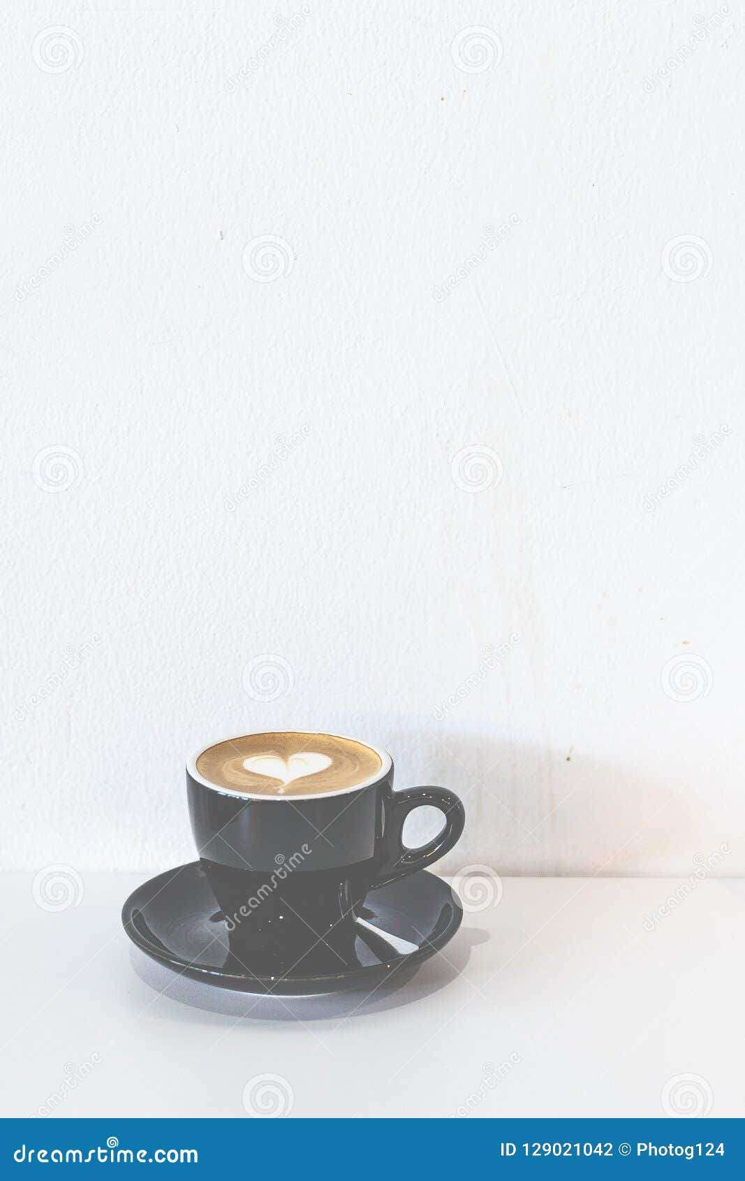 Hot Piccolo Latte in China Coffee Cup Stock Photo Image of milk