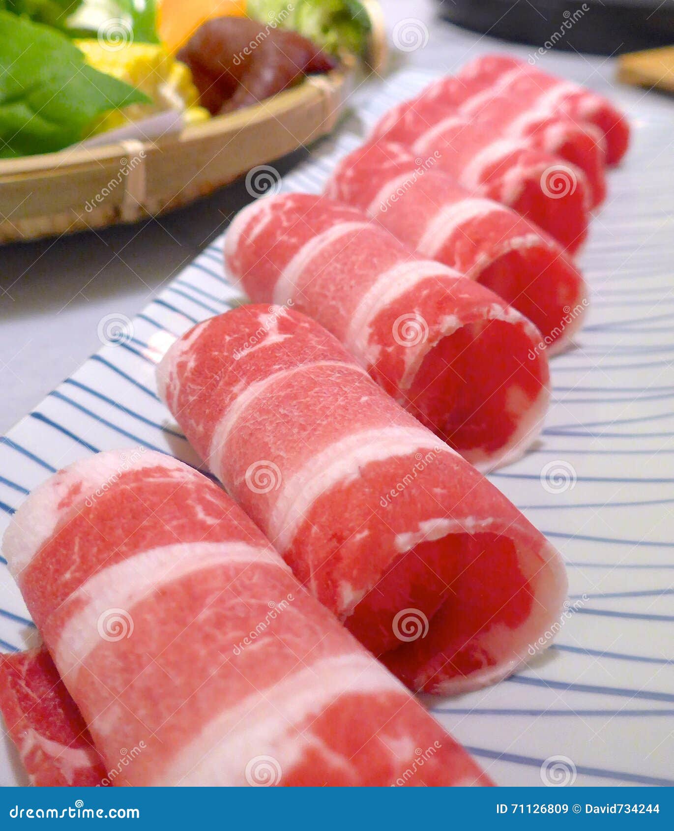 Hot pot beef rolls closeup stock image. Image of beef 71126809