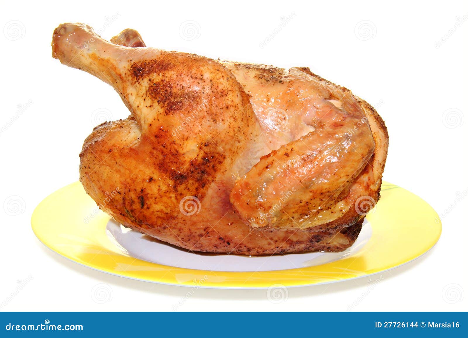 Hot Roasted Chicken on a Plate Stock Photo Image of cuisine, fried