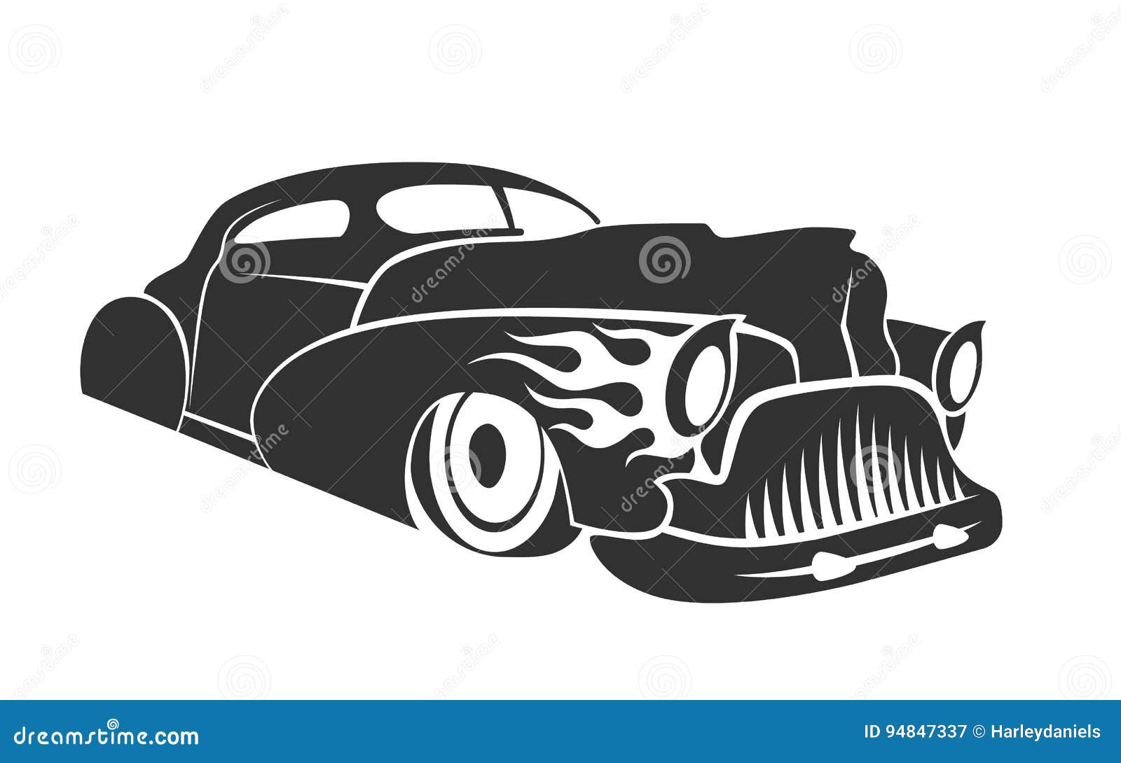 Download Hot Rod Low Rider Coupe Illustration Stock Illustration Illustration Of Rider Customized 94847337