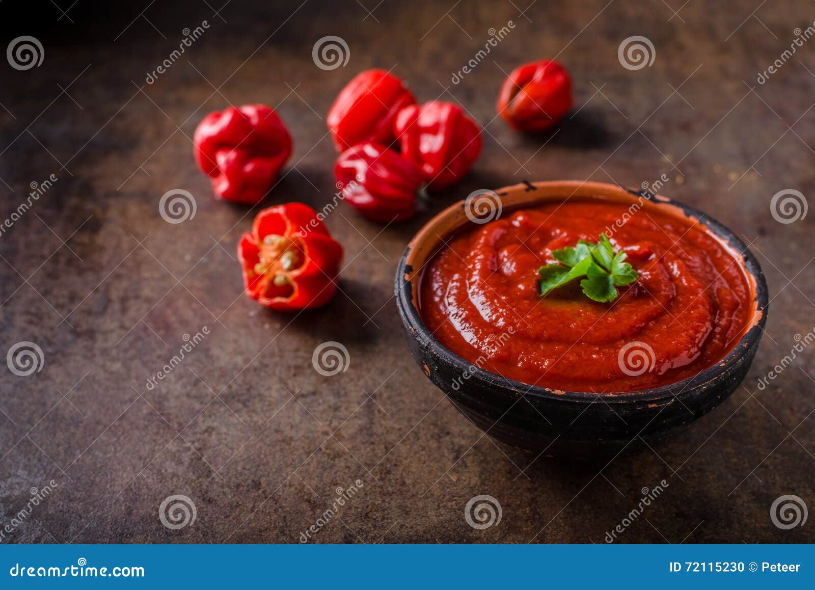 Hot Sauce from Chilli Peppers Stock Photo Image of rustic, homemade
