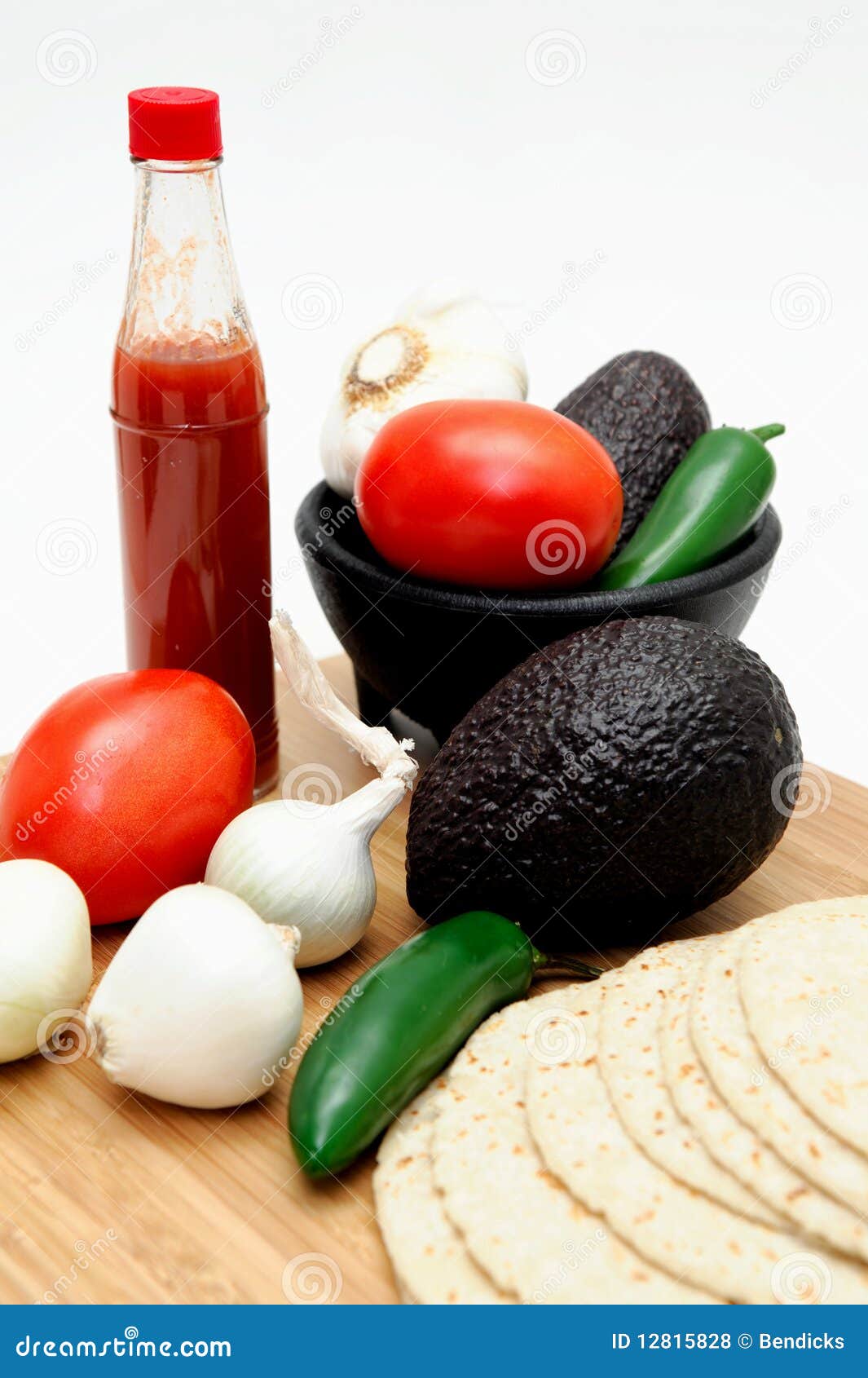 Hot Sauce and Tortillas stock photo. Image of food, round 12815828