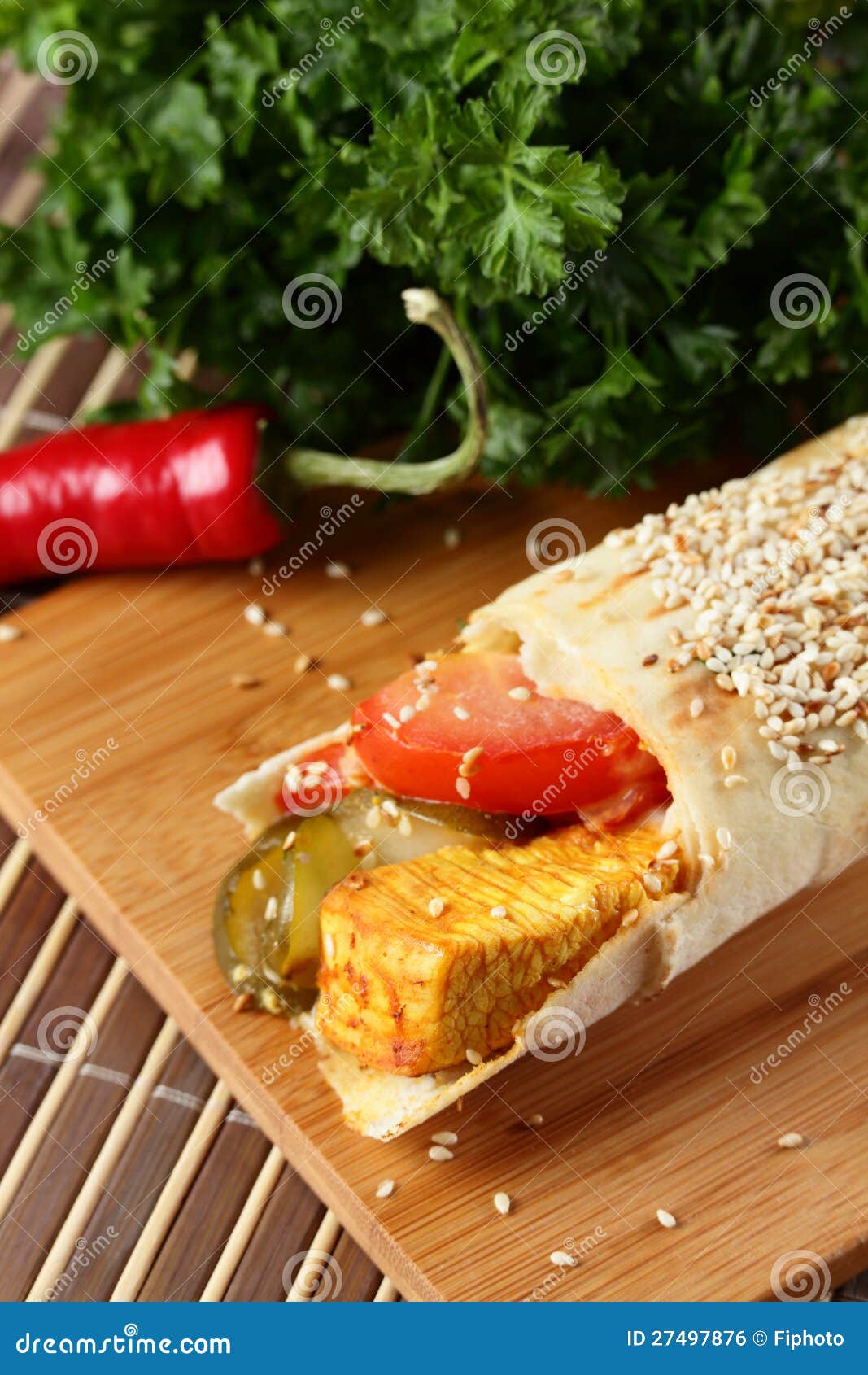 Hot Shawarma with Vegetables Stock Photo Image of green, lunch 27497876
