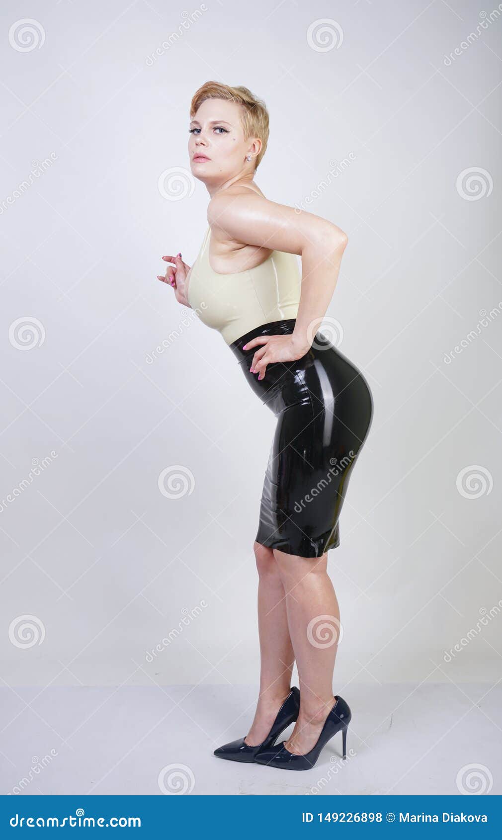 Hot Short Hair Blonde Girl with Curvy Body Wearing Latex Rubber Dress on White Studio Background Stock Photo - Image of lingerie, dress: 149226898 Hot Short Hair Blonde Girl with Curvy Body Wearing Latex Rubber Dress on White Studio Background Stock Photo - Image of lingerie, dress: 149226898