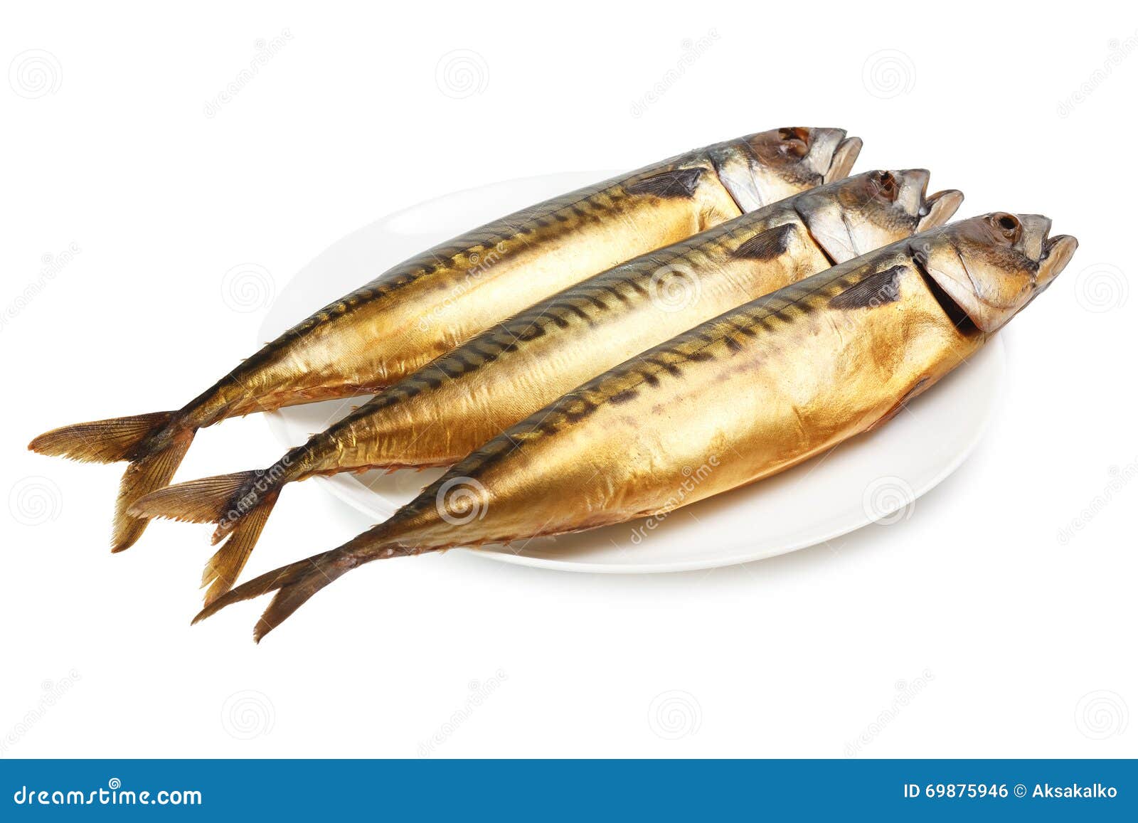 Hot Smoked Mackerel on Plate Stock Photo Image of fish, mackerel