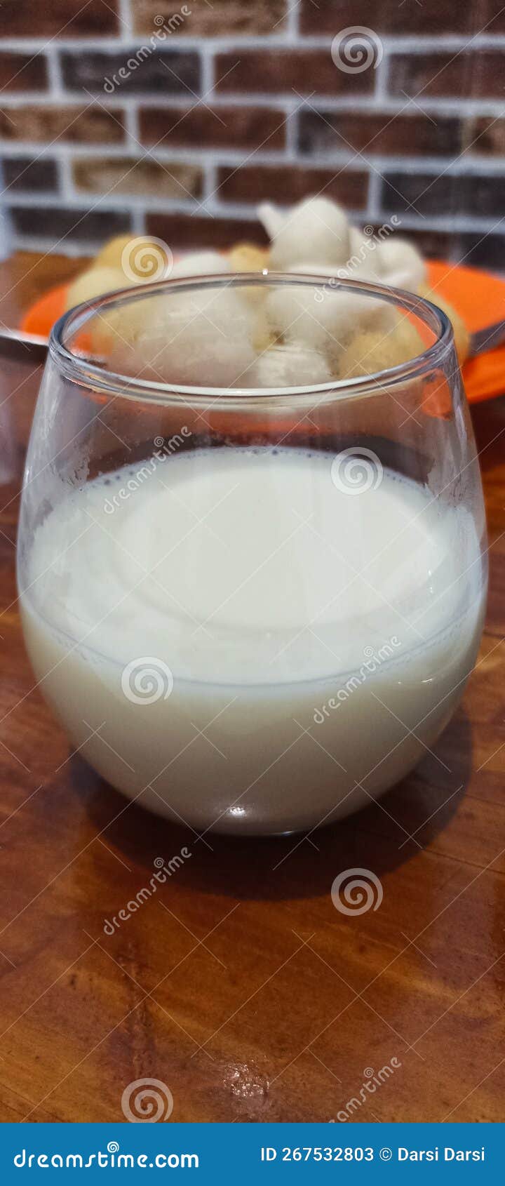Warm Soy Milk in a Glass stock image. Image of beer 267532803