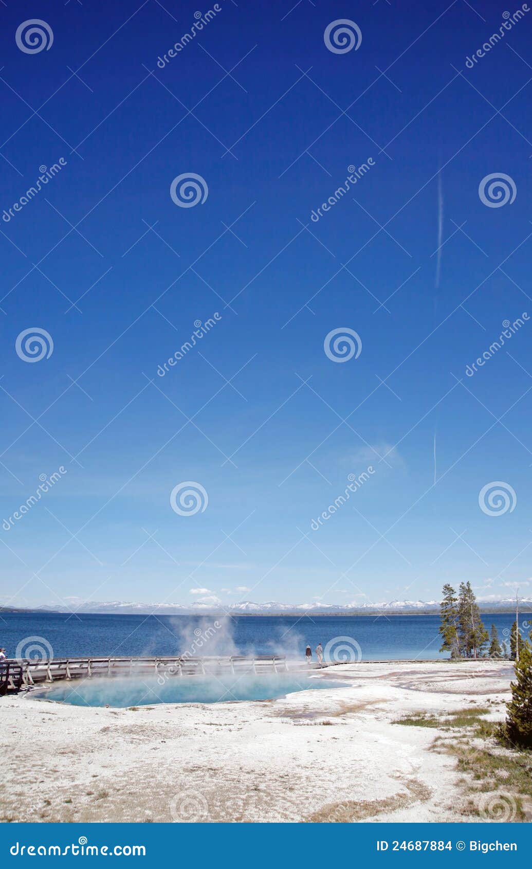 Hot Spring Near Yellowstone Lake Stock Photo Image of view, park