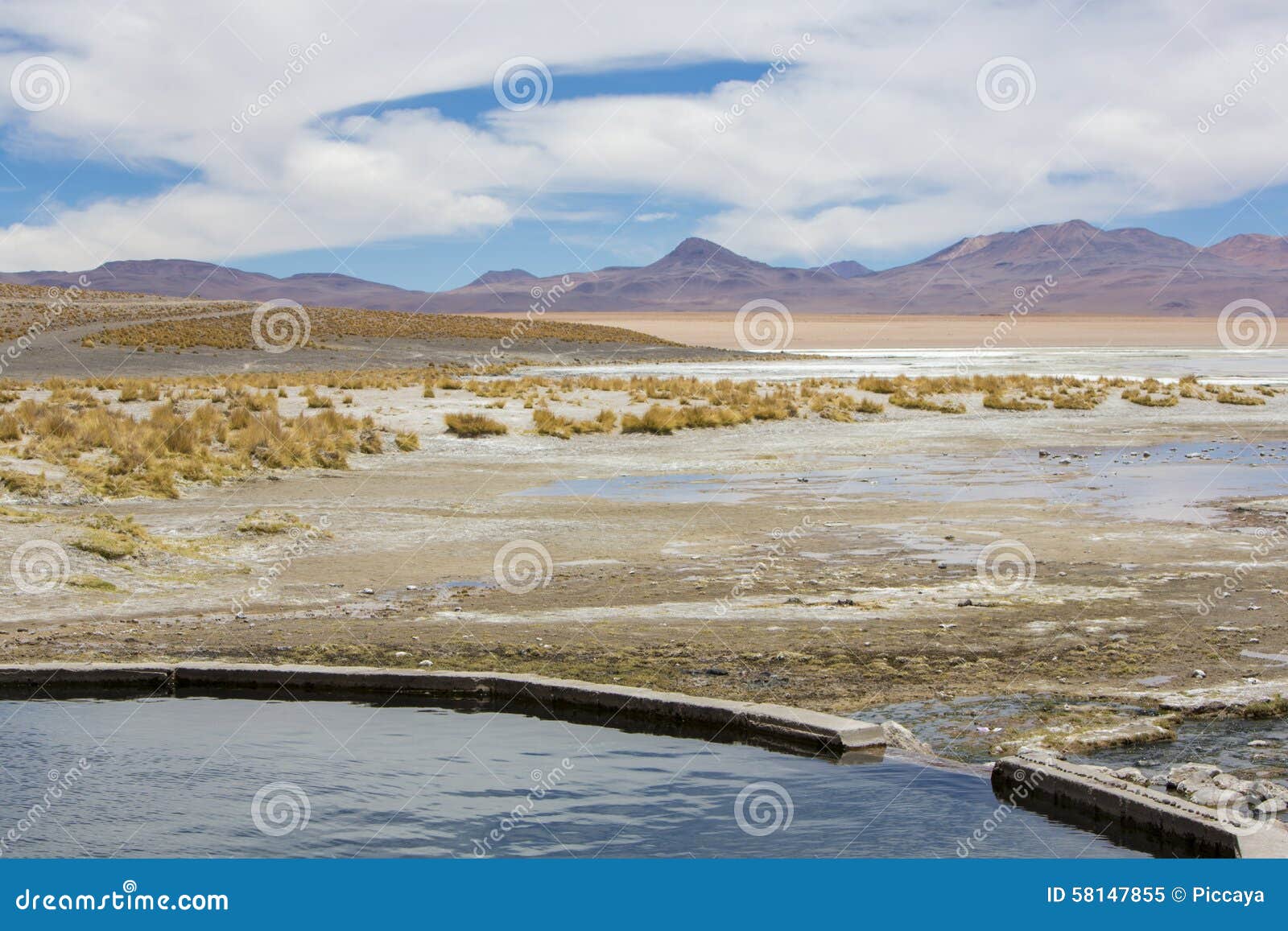 hot springs at the termas de polques, bolivia