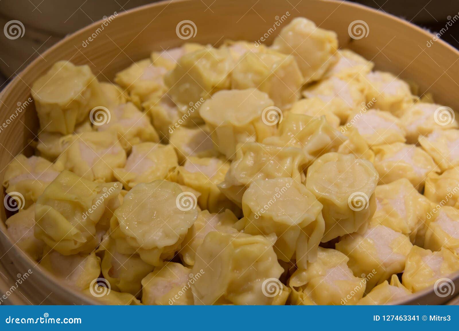 Hot Steamed Dumpling Chinese Buns Pork Stock Image Image of steam