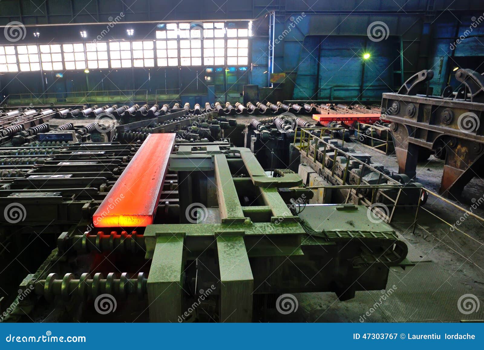Hot Steel Plate on Conveyor Stock Image Image of metallurgy