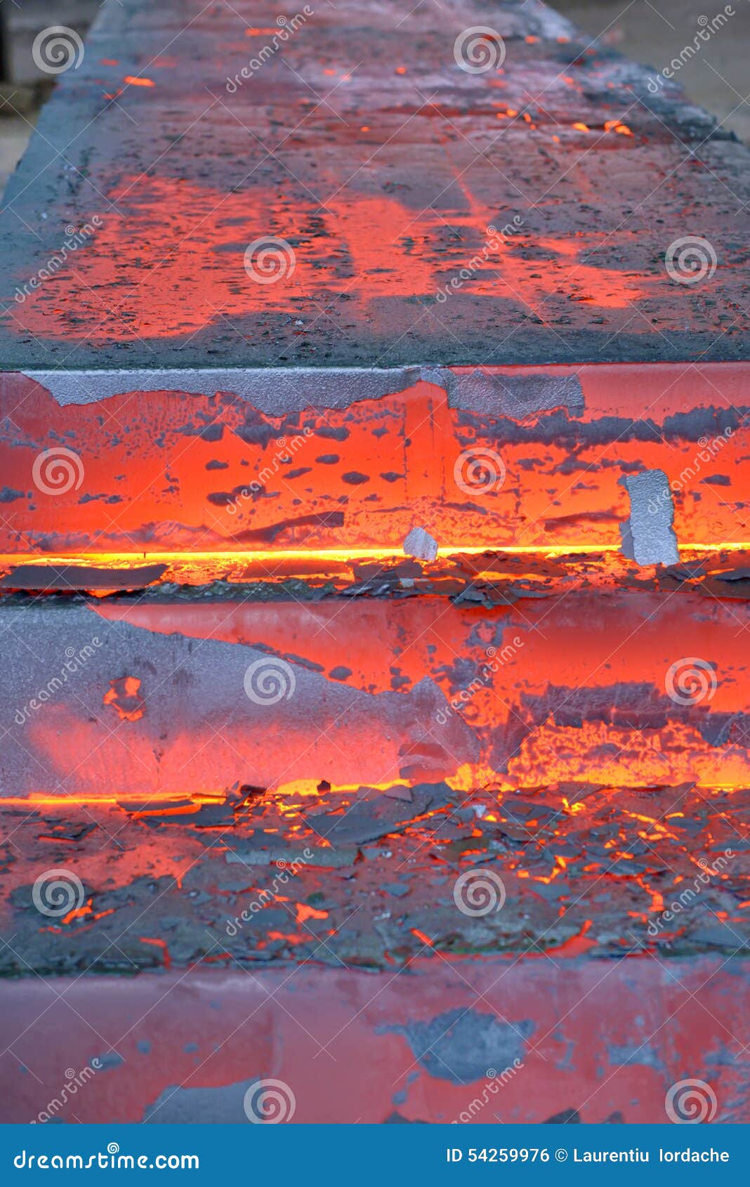 Hot steel plate stock photo. Image of industrial, reversing 54259976