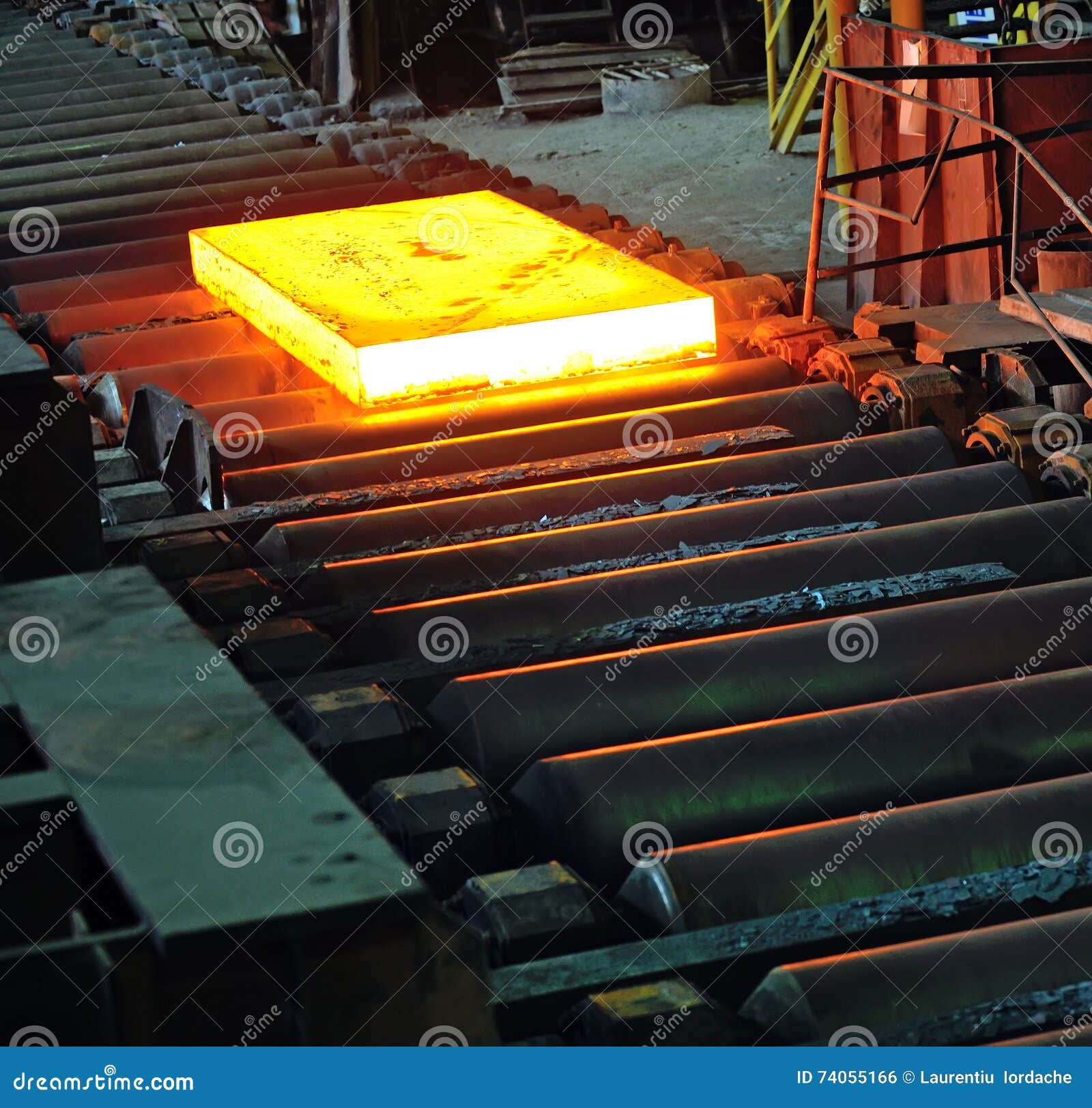 Hot steel plate stock photo. Image of manufacturing, guide 74055166