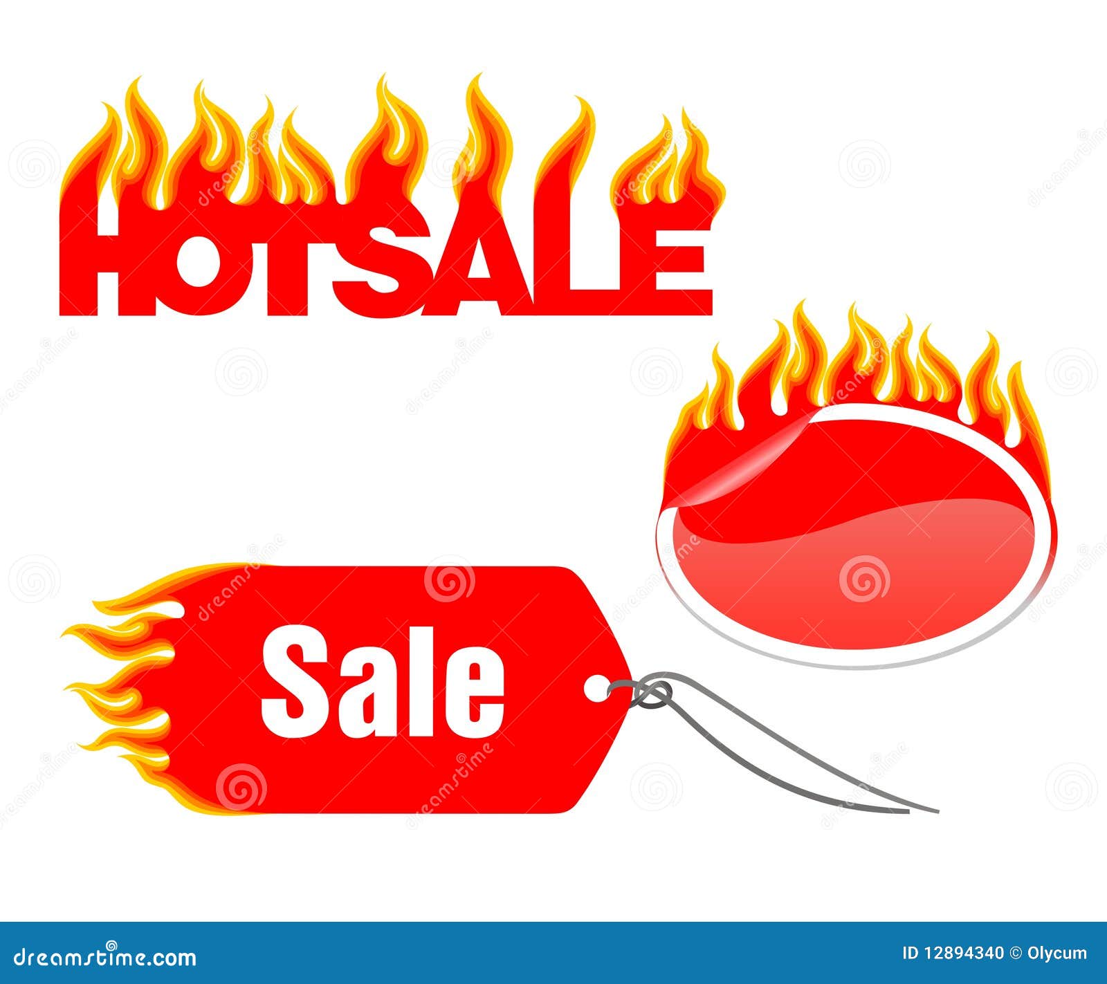 Hot stickers stock vector. Illustration of purchase, vector - 12894340