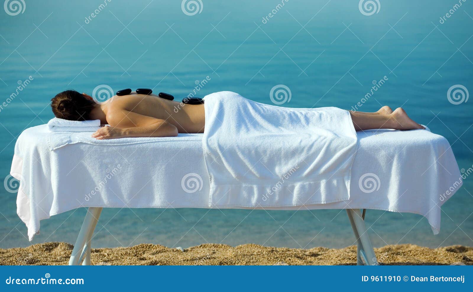 Hot stone massage stock photo. Image of woman, massage 9611910
