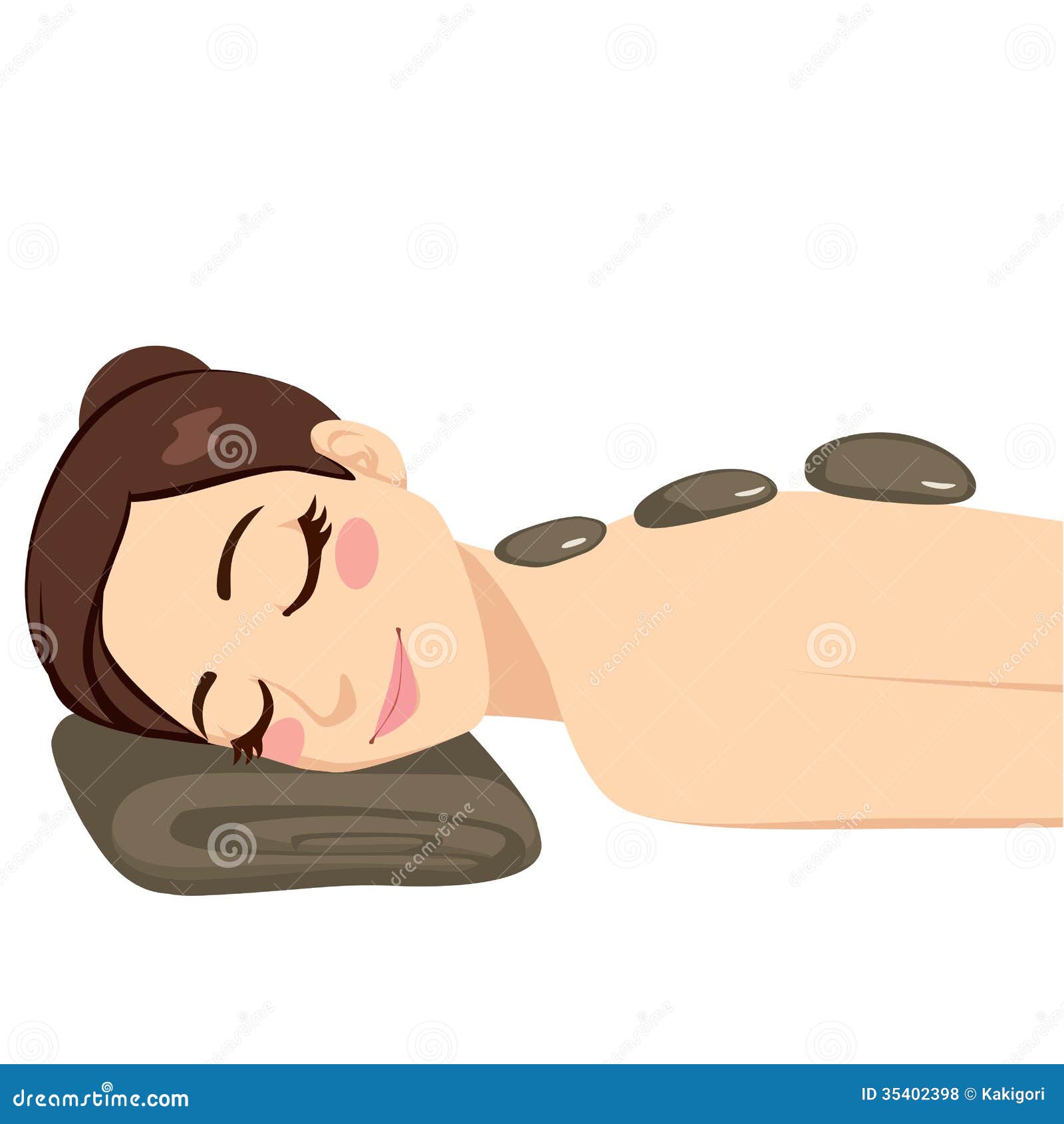 Hot Stone Massage Stock Vector Illustration Of Beauty 35402398