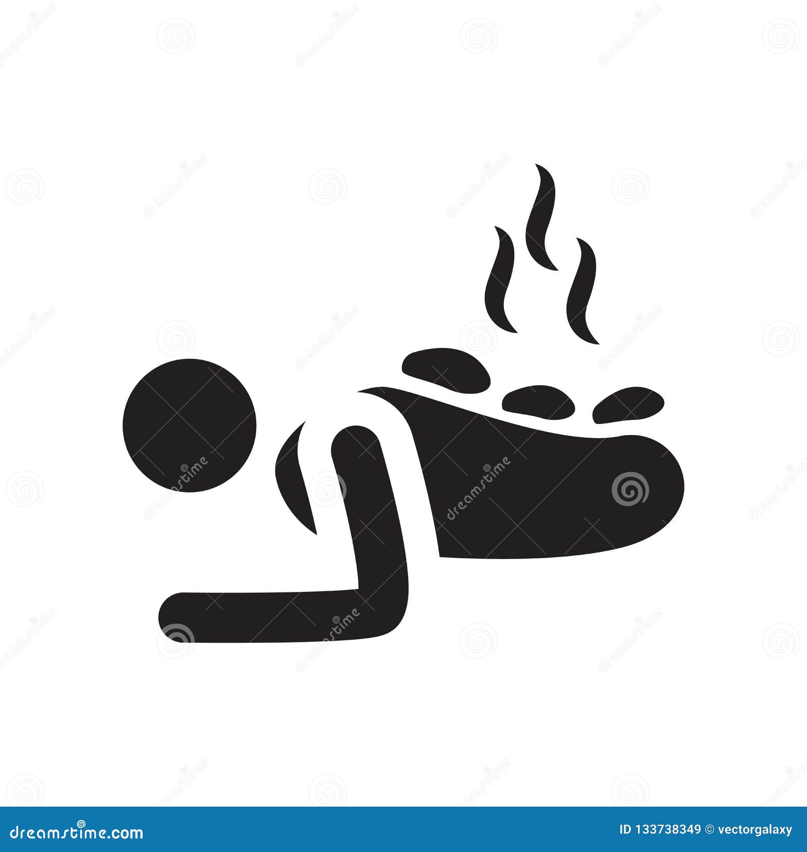 hot stones icon  sign and   on white background, hot stones logo concept