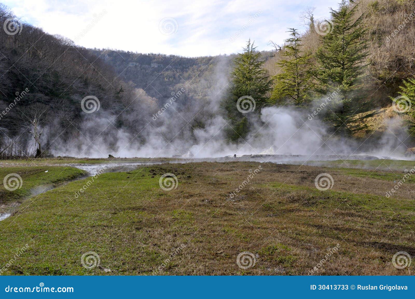 Hot sulfur springs stock image. Image of water, sulphuric 30413733