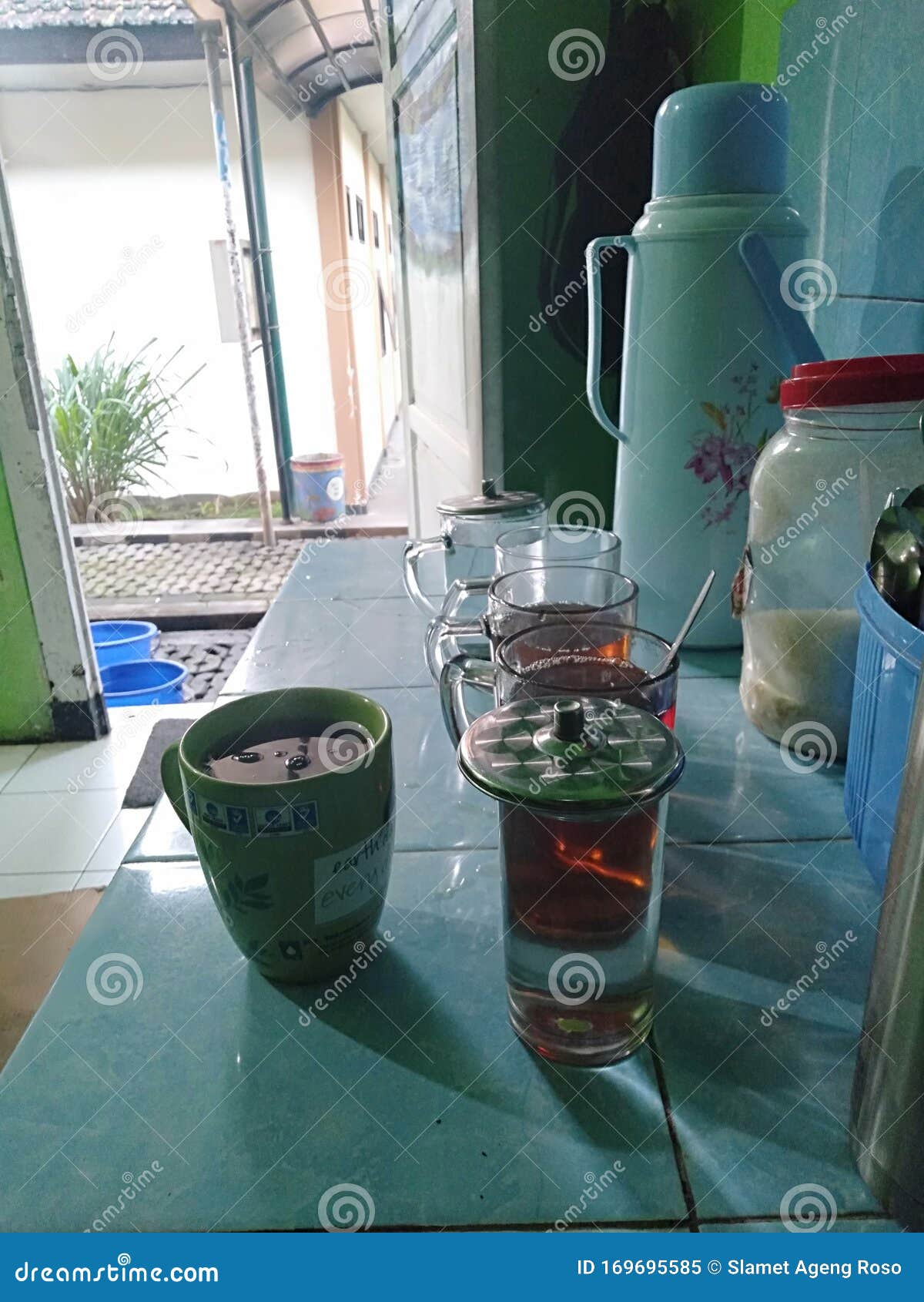 Hot tea in the morning stock image. Image of fresh, espresso 169695585