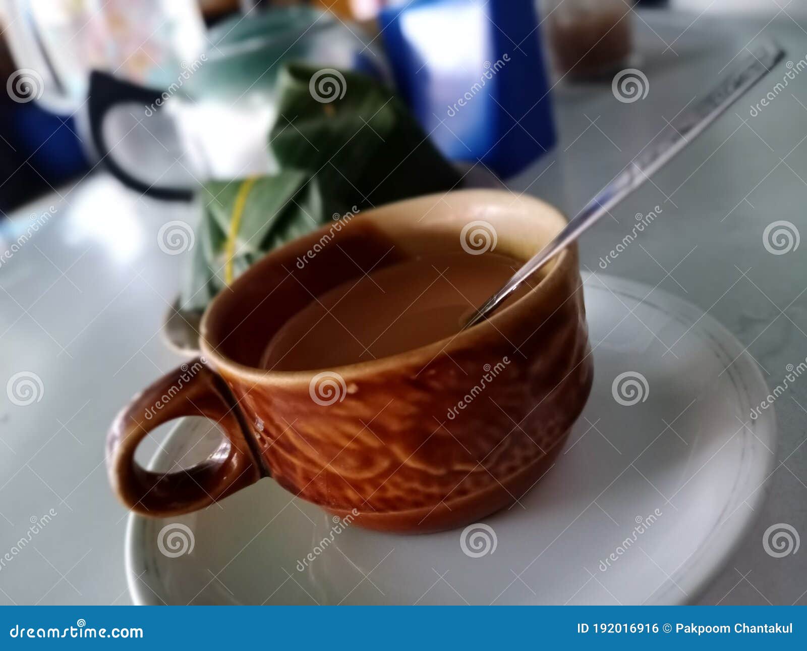 Hot Tea, Warm Condensed Milk Stock Photo Image of brown, condensed