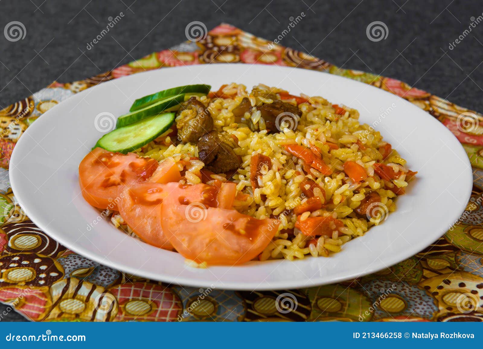 Hot Traditional Dish Pilaf of the East Stock Photo Image of dish
