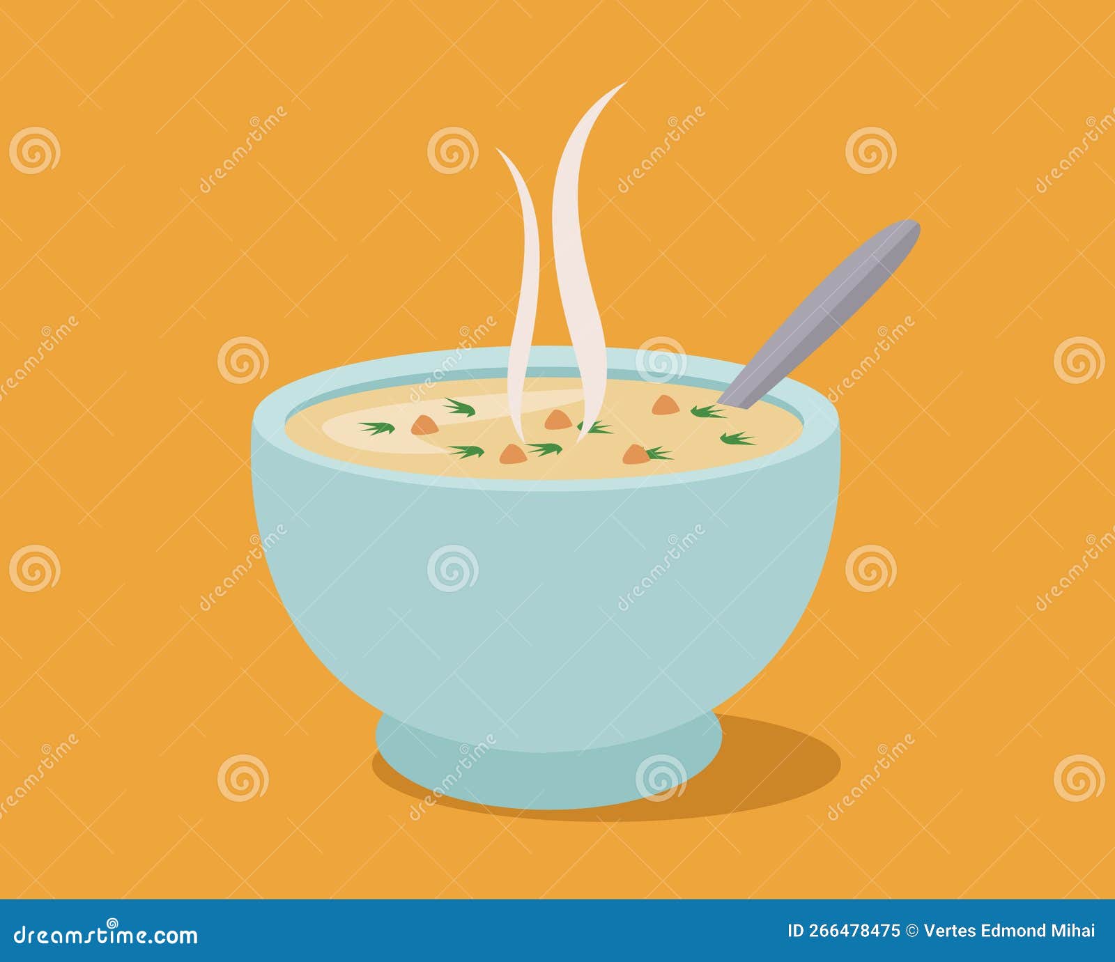 Hot Vegetable Soup. Vector Isolated Stock Vector Illustration of