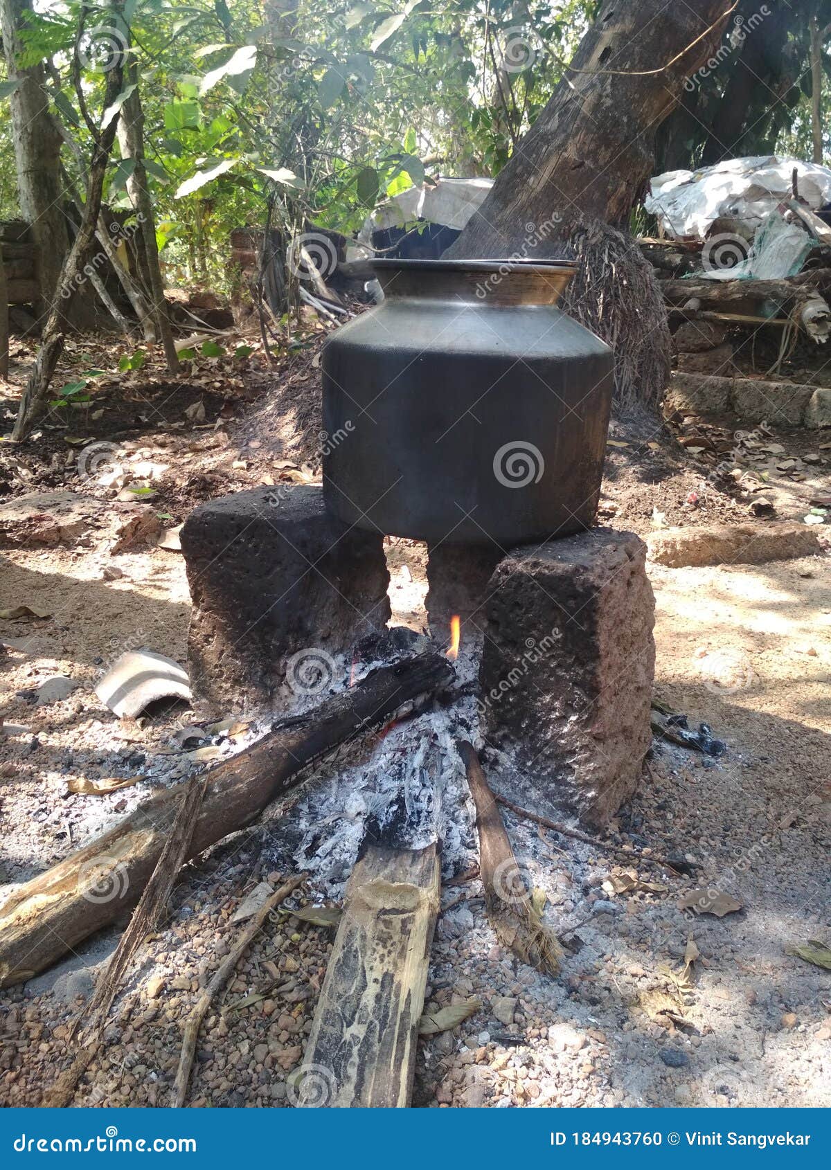 Hot Water pot stock photo. Image of sculpture, tree 184943760