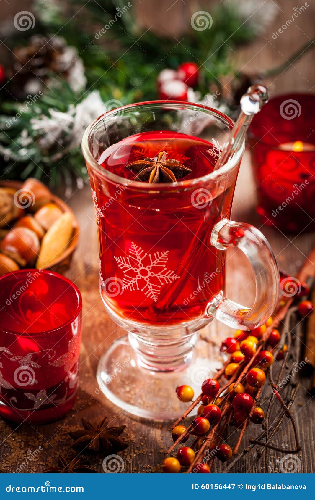 Hot Wine Punch with Ingredients for Christmas Stock Image Image of