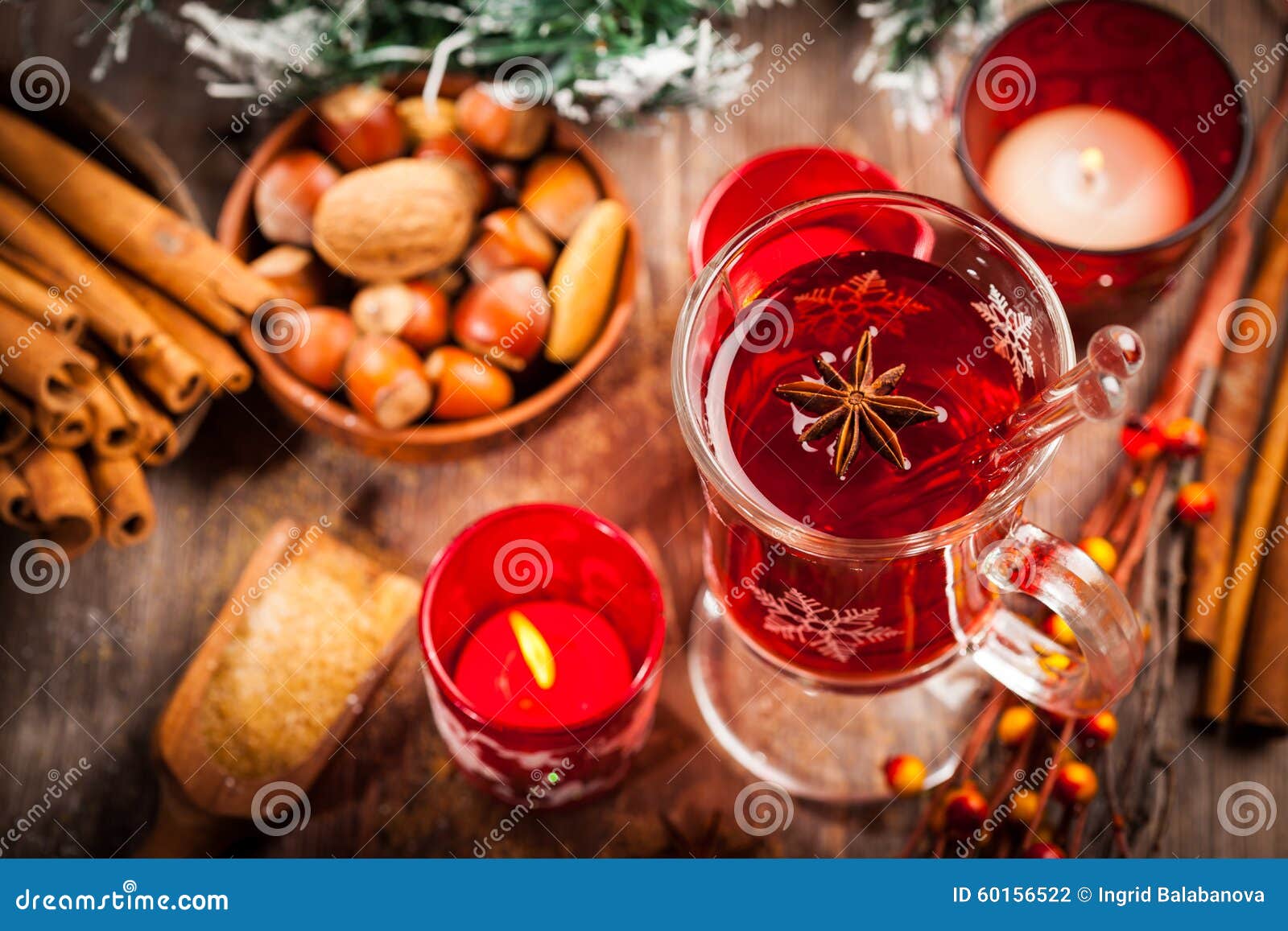 Hot Wine Punch with Ingredients for Christmas Stock Photo Image of
