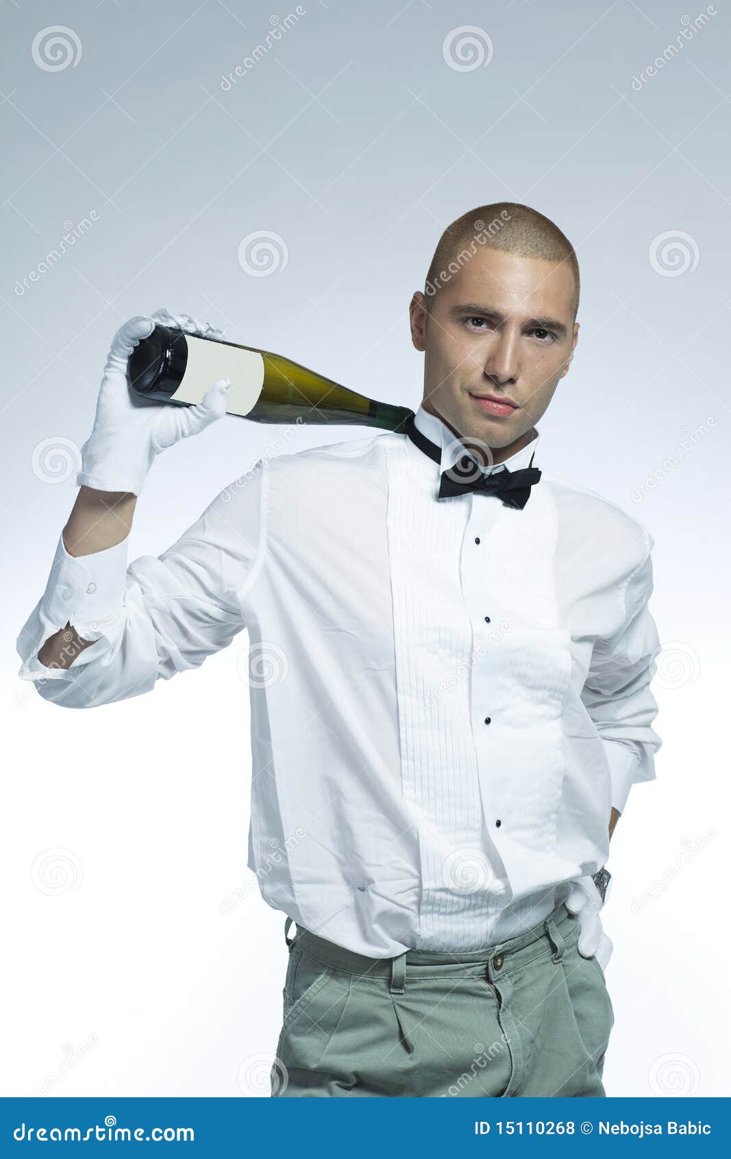 Hot wine waiter stock photo. Image of looker, modern 15110268