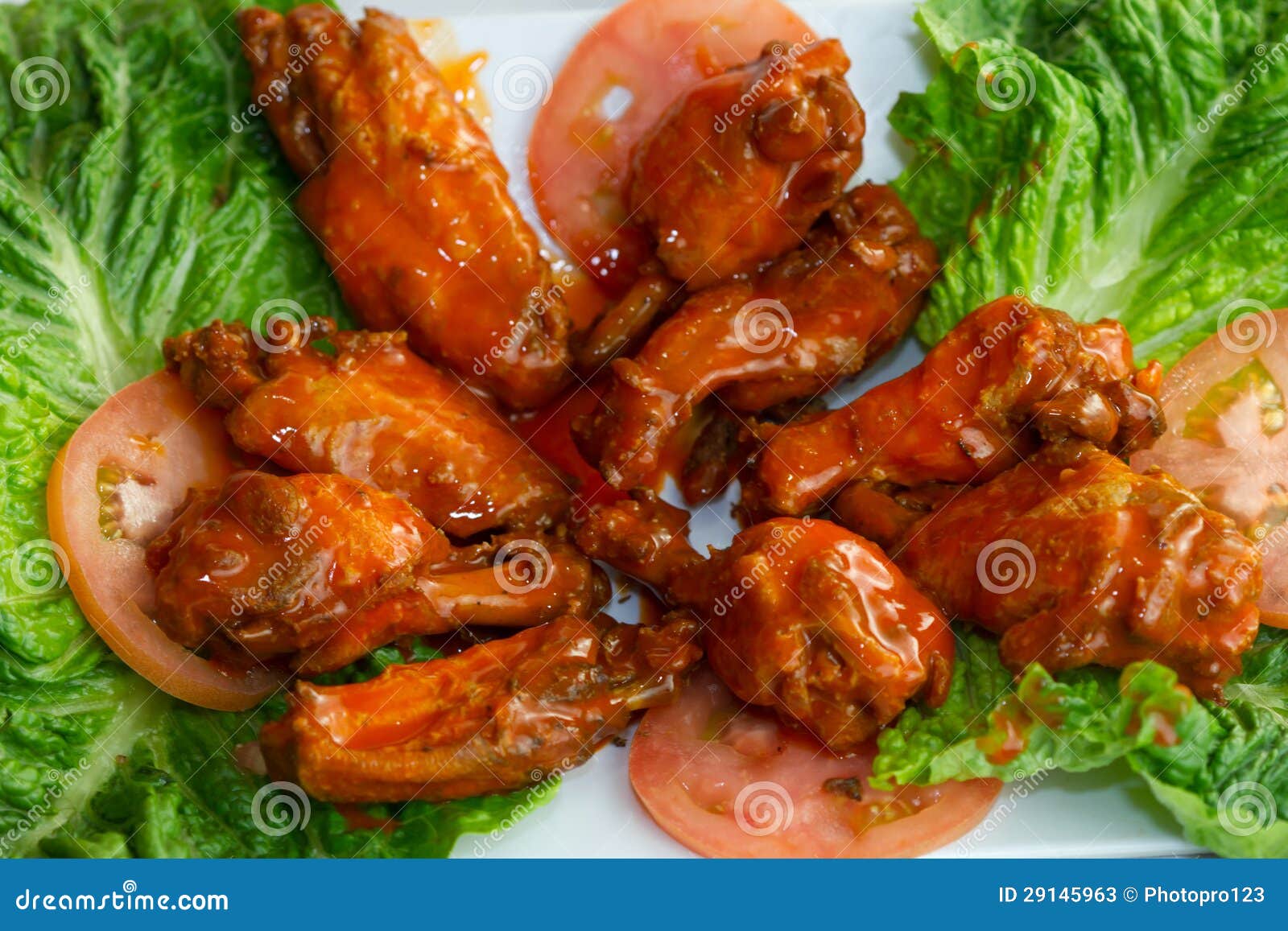 Hot Wings stock image. Image of drumstick, lettuce, wings 29145963