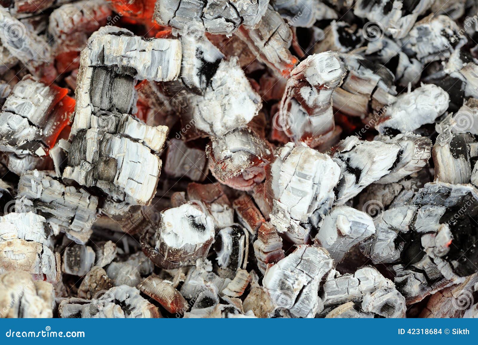 Hot Wood Embers stock photo. Image of cooking, closeup 42318684