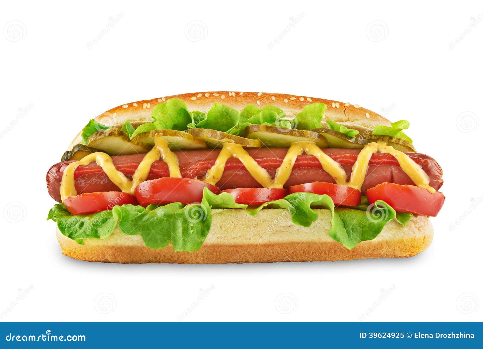 hotdog  on white background