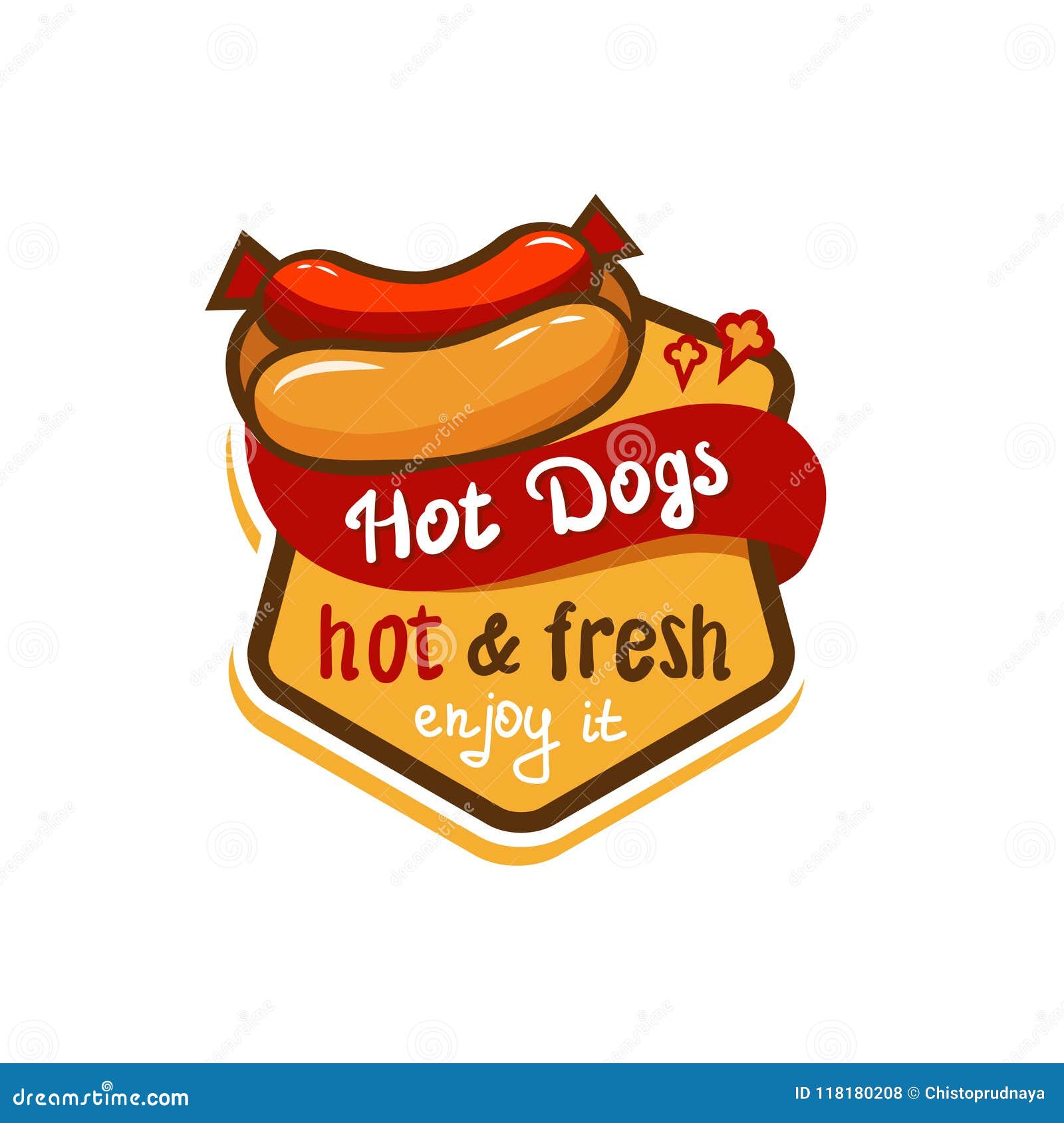 Hotdog Logo Icon3 Stock Vector Illustration Of Lunch 118180208