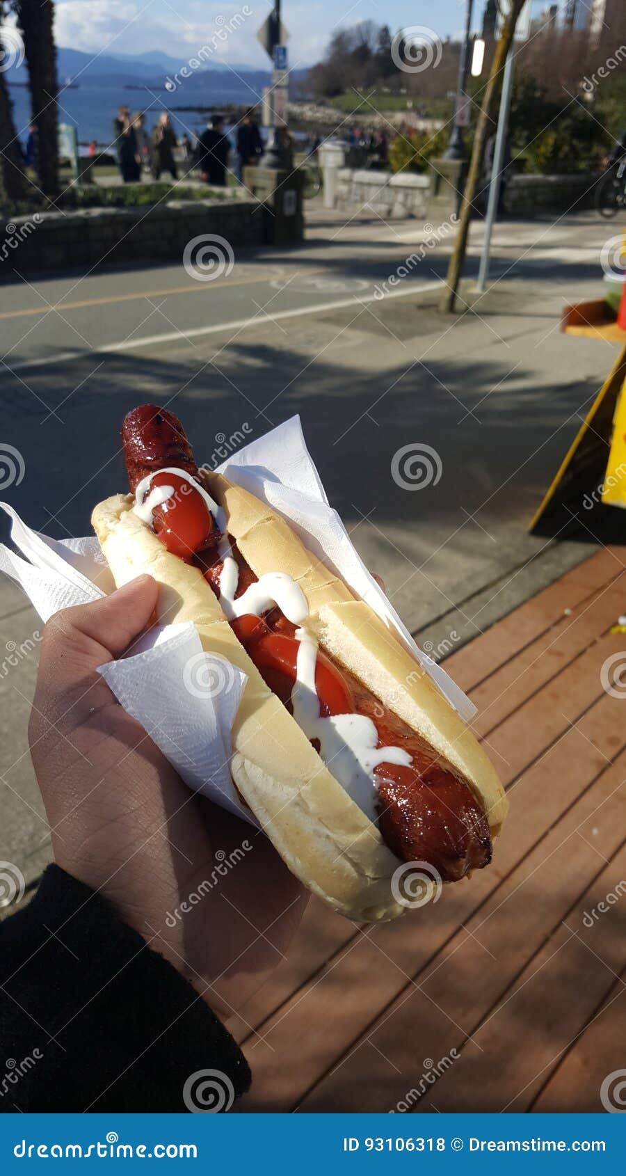 Hotdog stock photo. Image of food, sausage, vancouver 93106318